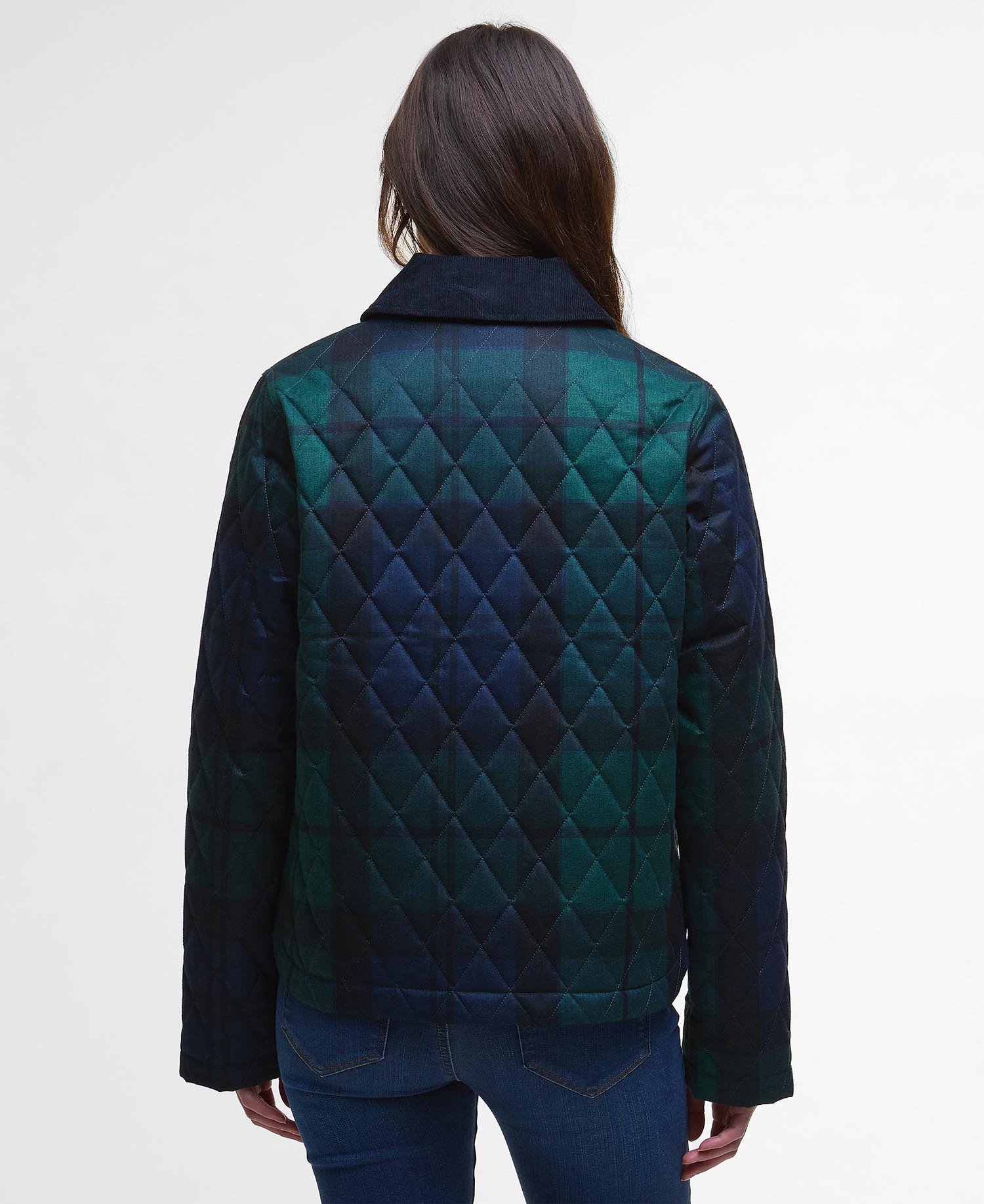 Loudon Tartan Quilted Jacket - Blackwatch tartan