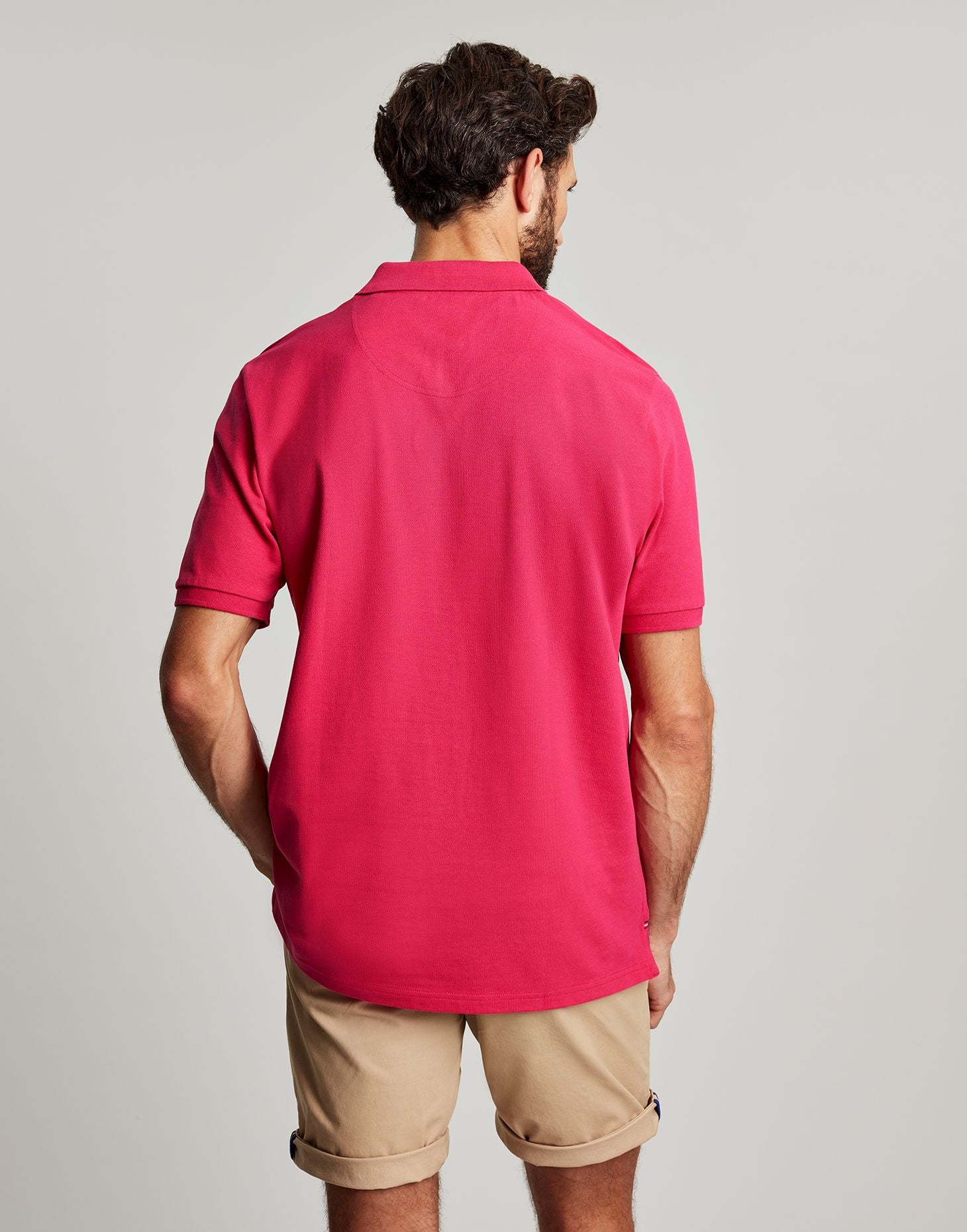 Men's Woody Polo - Deep Raspberry