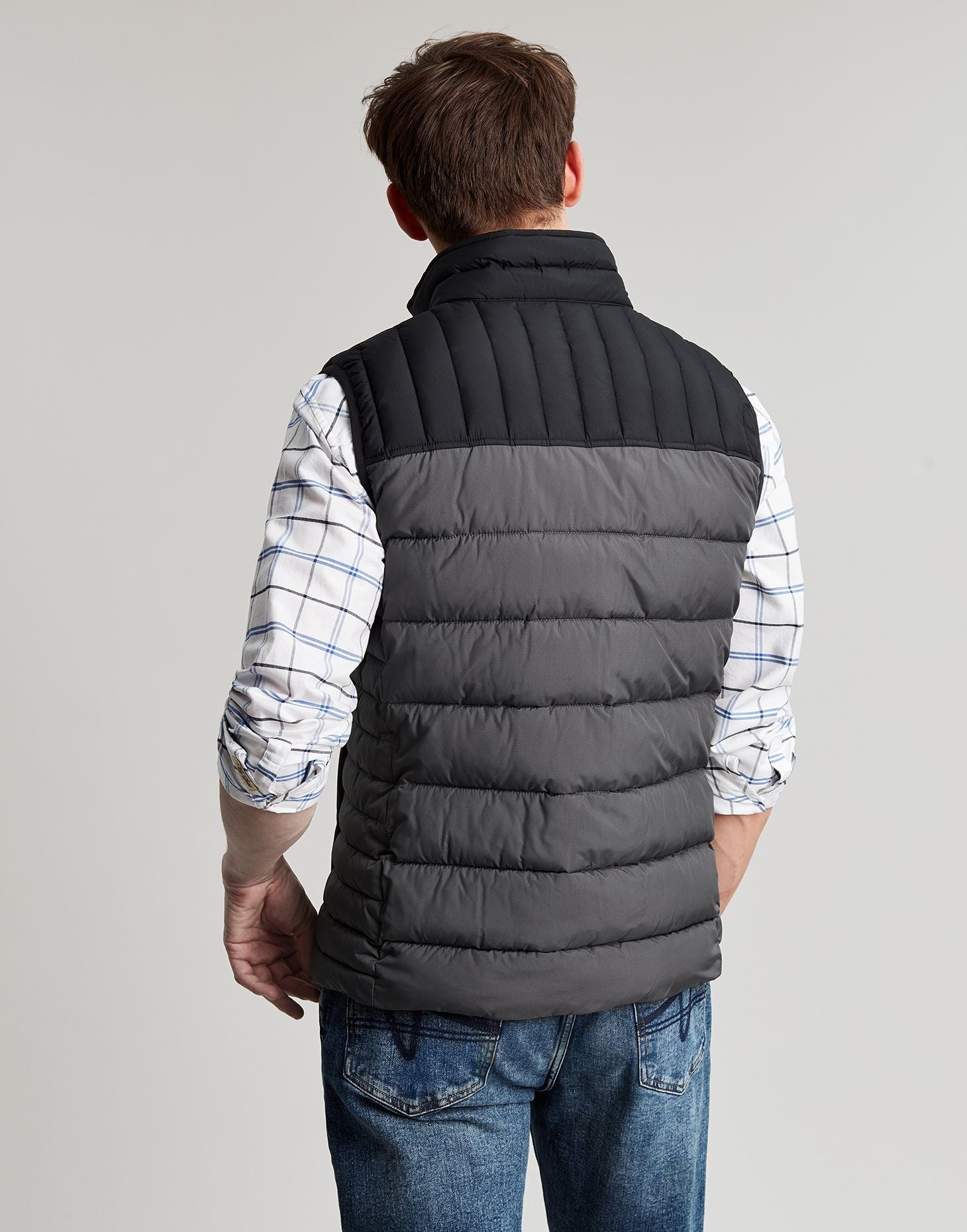 Men's Go To Padded Gilet - Grey Metal