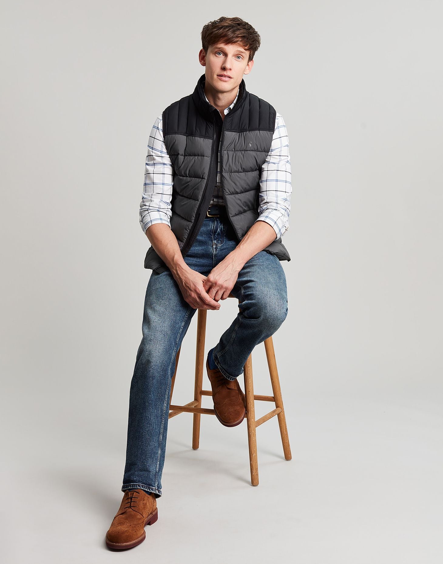 Men's Go To Padded Gilet - Grey Metal