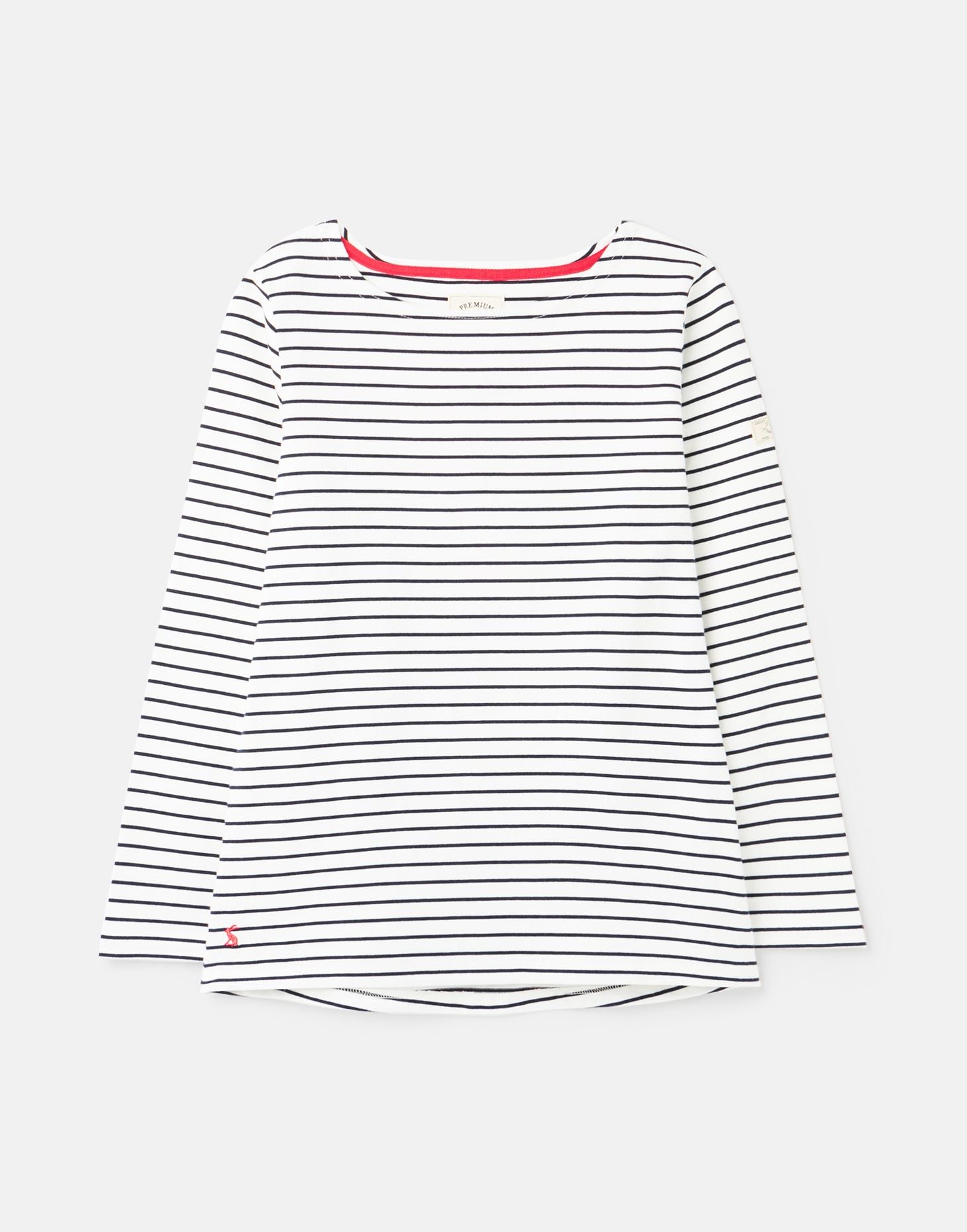 Harbour Long Sleeve Jersey Top - Cream Navy Stripe