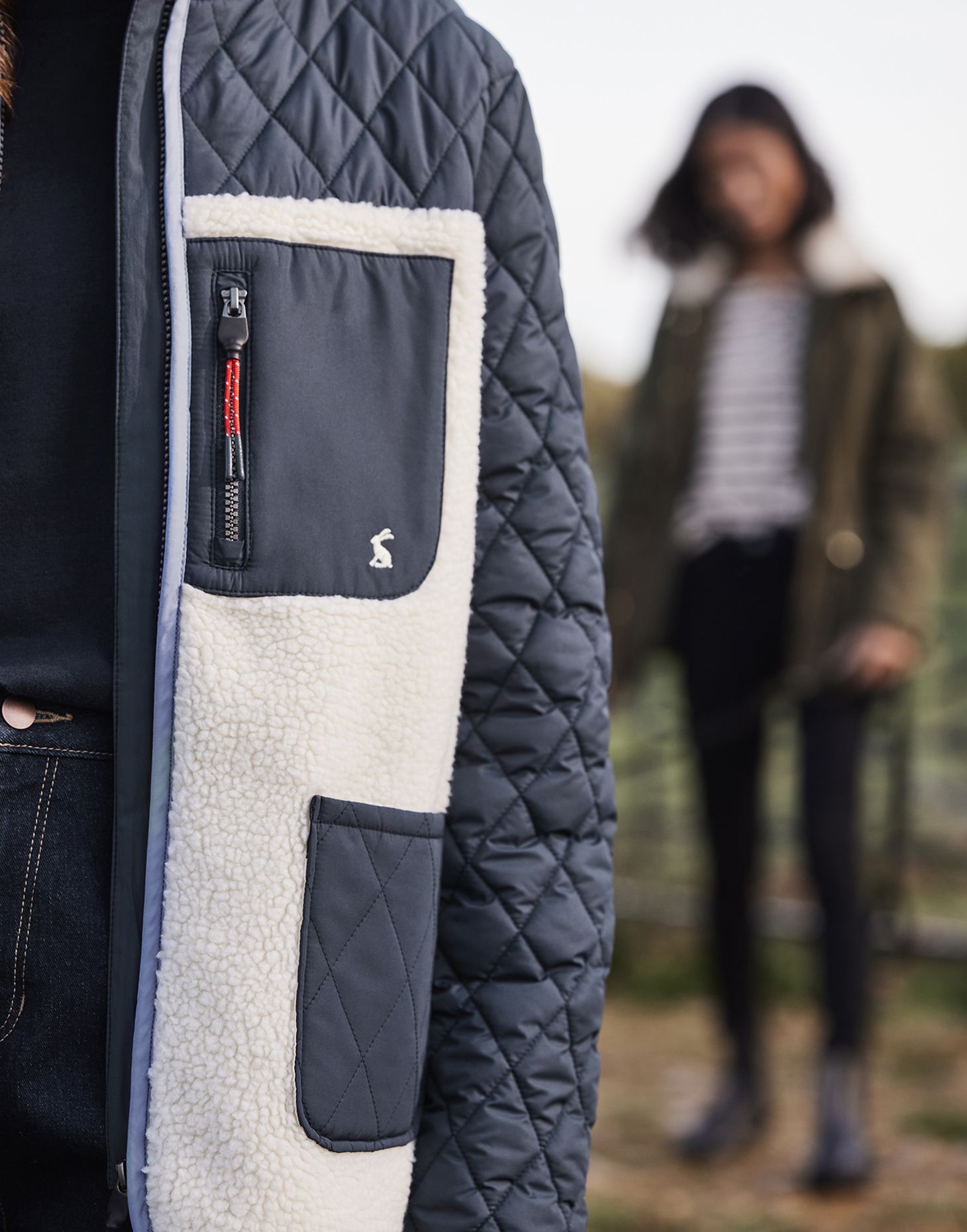 Hopeland Fleece Jacket - Navy Cream