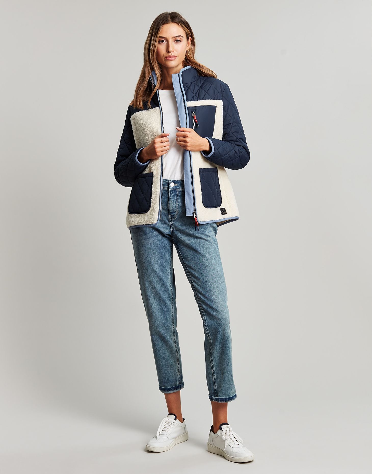 Hopeland Fleece Jacket - Navy Cream