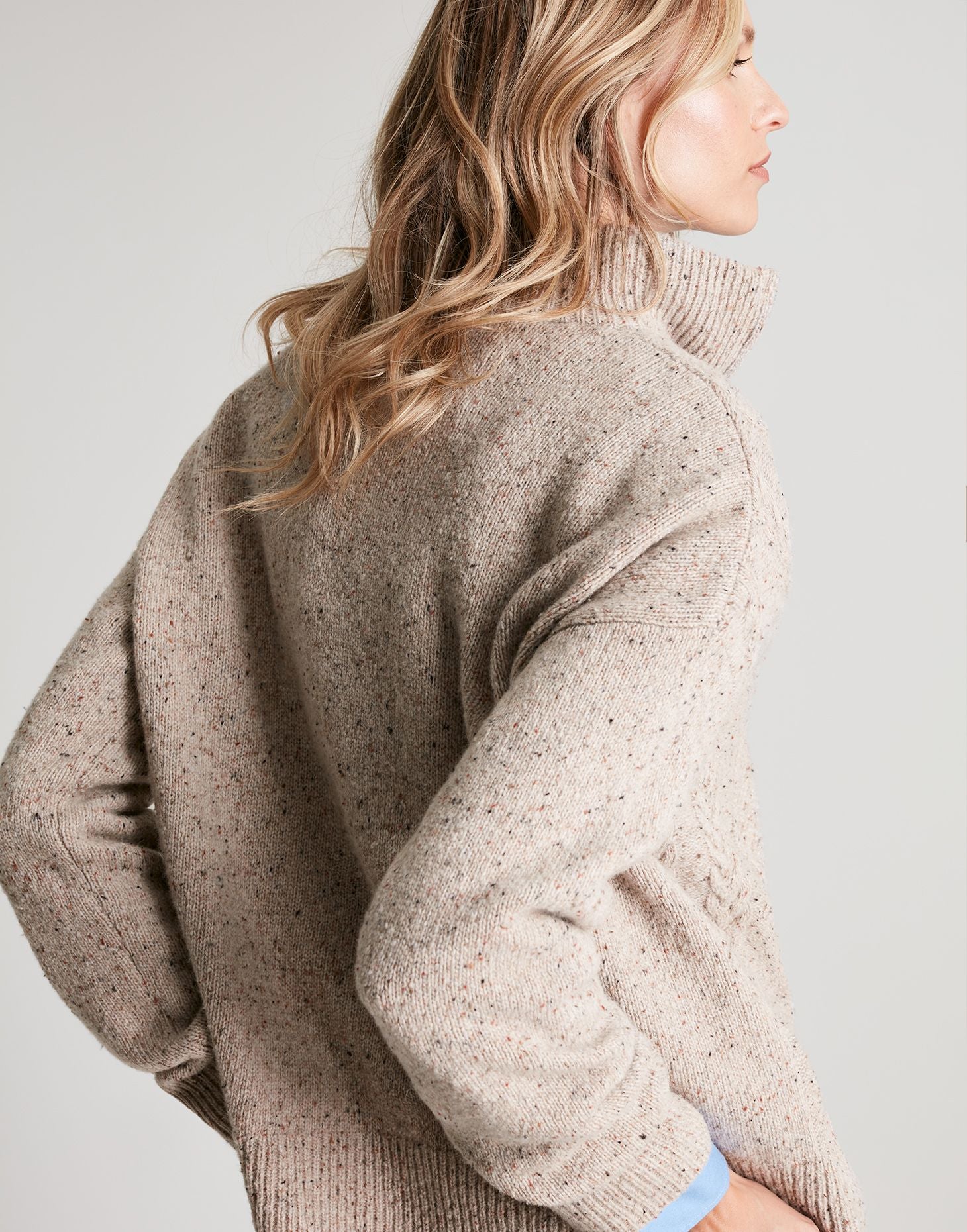 Esme Cable Knit Quarter Zip Jumper