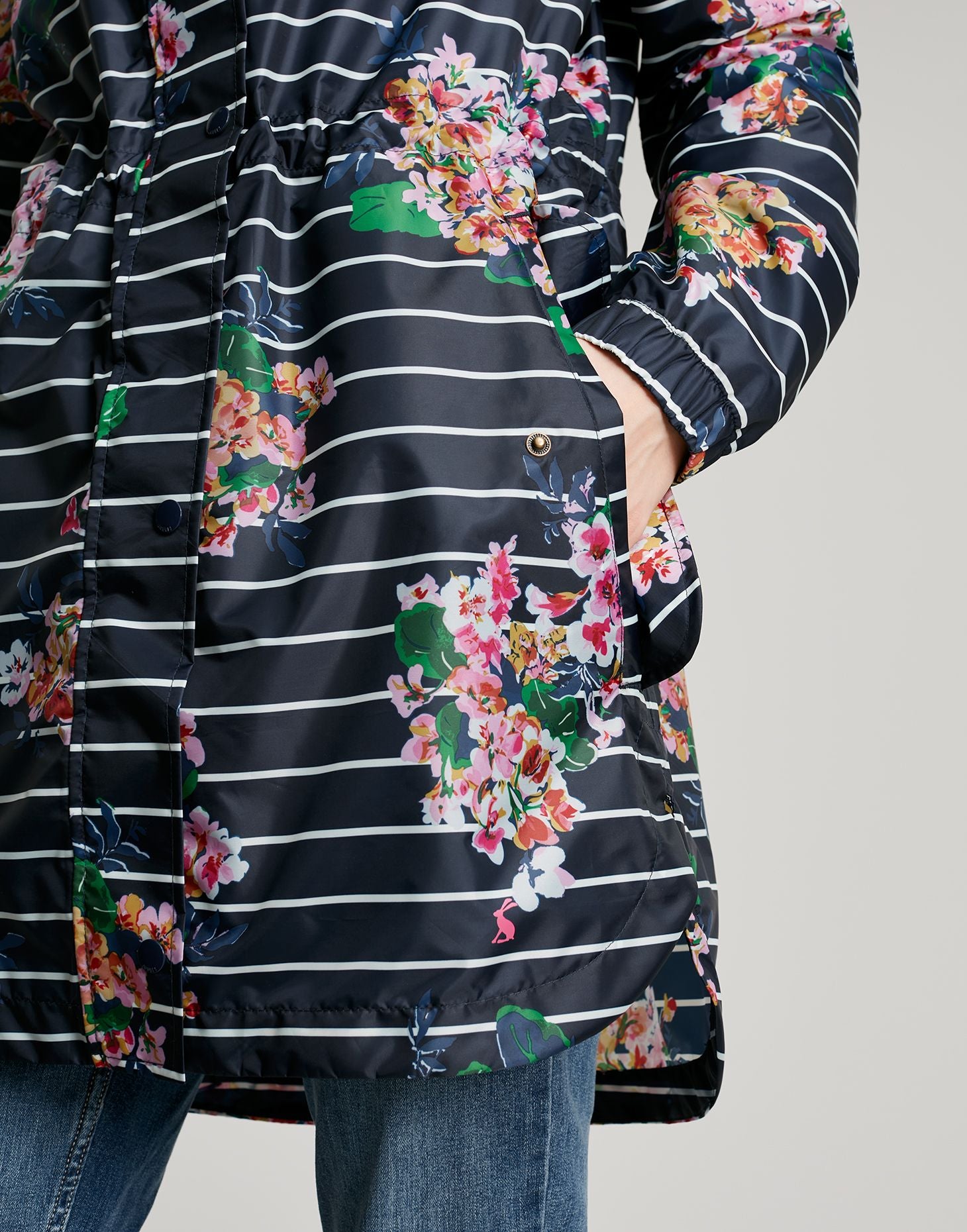 Golightly Printed Waterproof Packaway - Floral Stripe