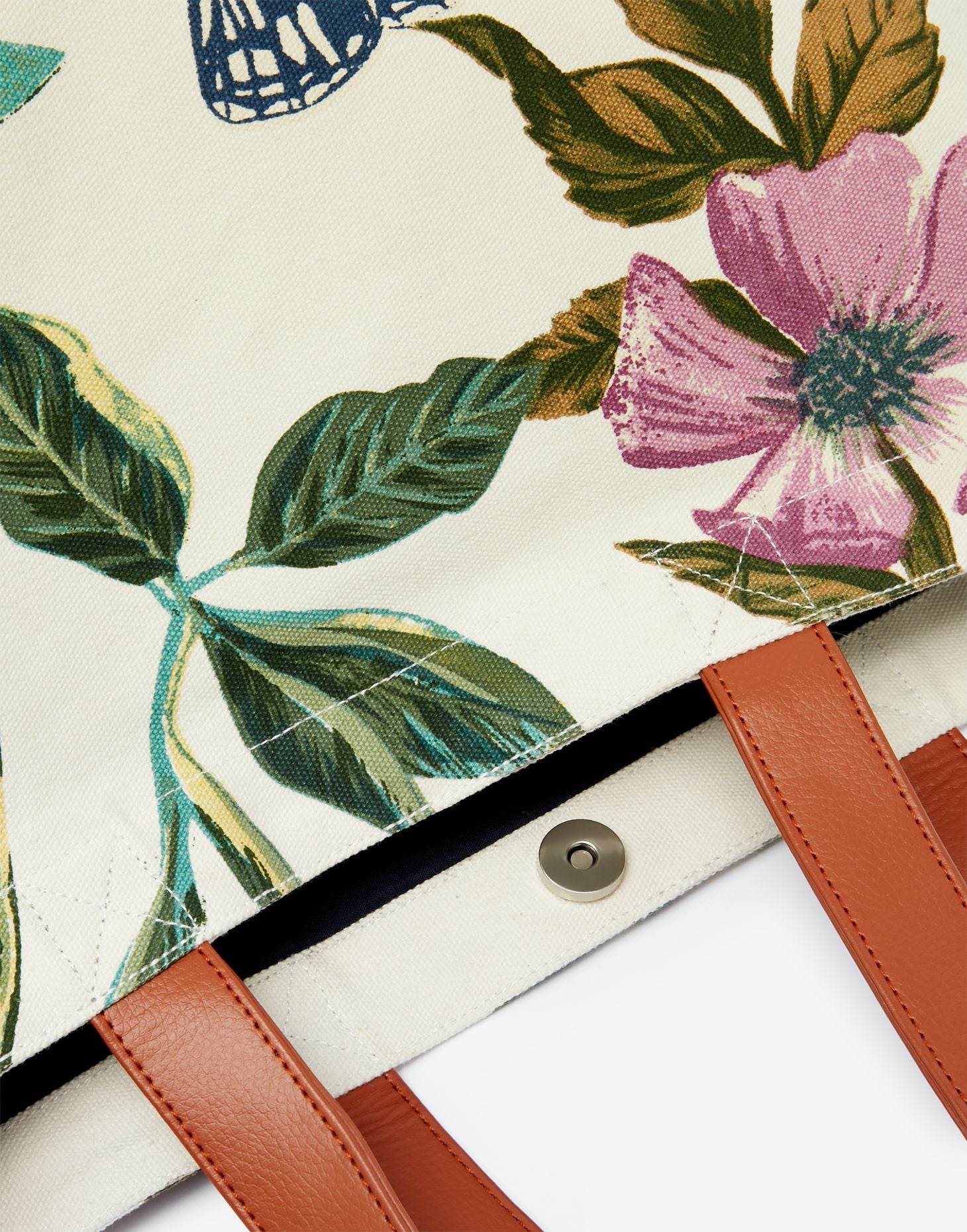Sandside Jute and Printed Canvas shopper - Floral