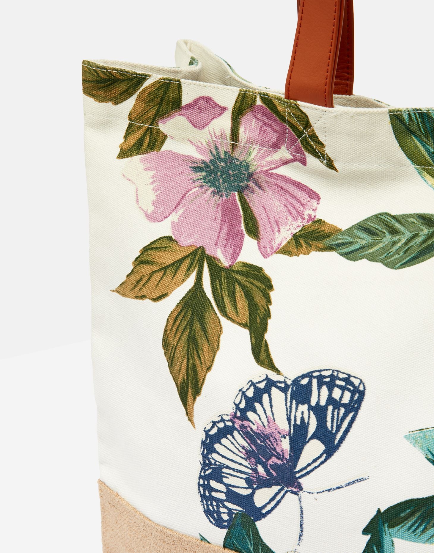 Sandside Jute and Printed Canvas shopper - Floral