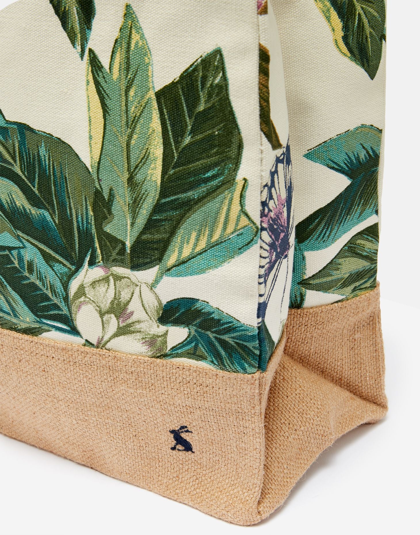 Sandside Jute and Printed Canvas shopper - Floral
