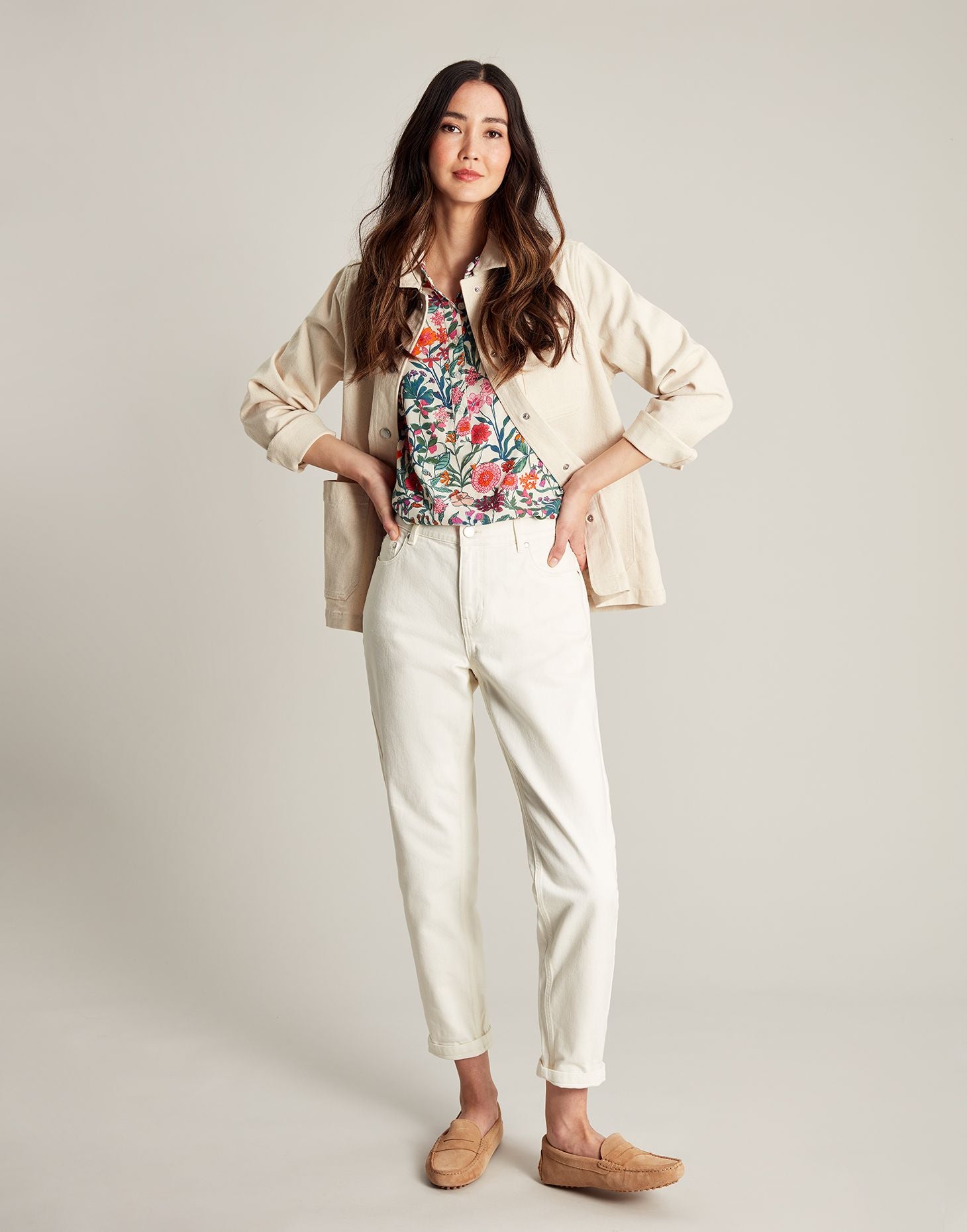 Alice Denim Jacket - Ecru