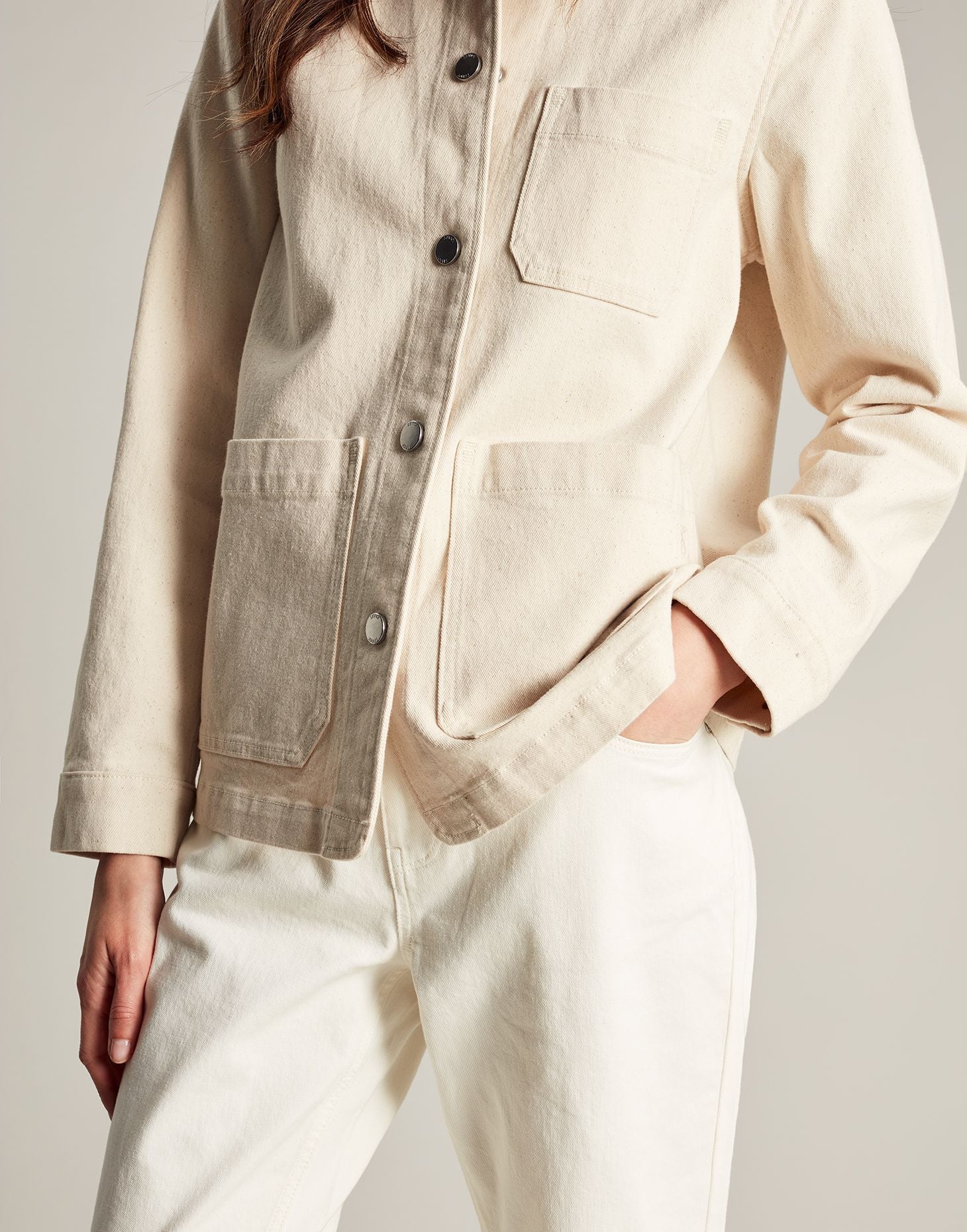 Alice Denim Jacket - Ecru