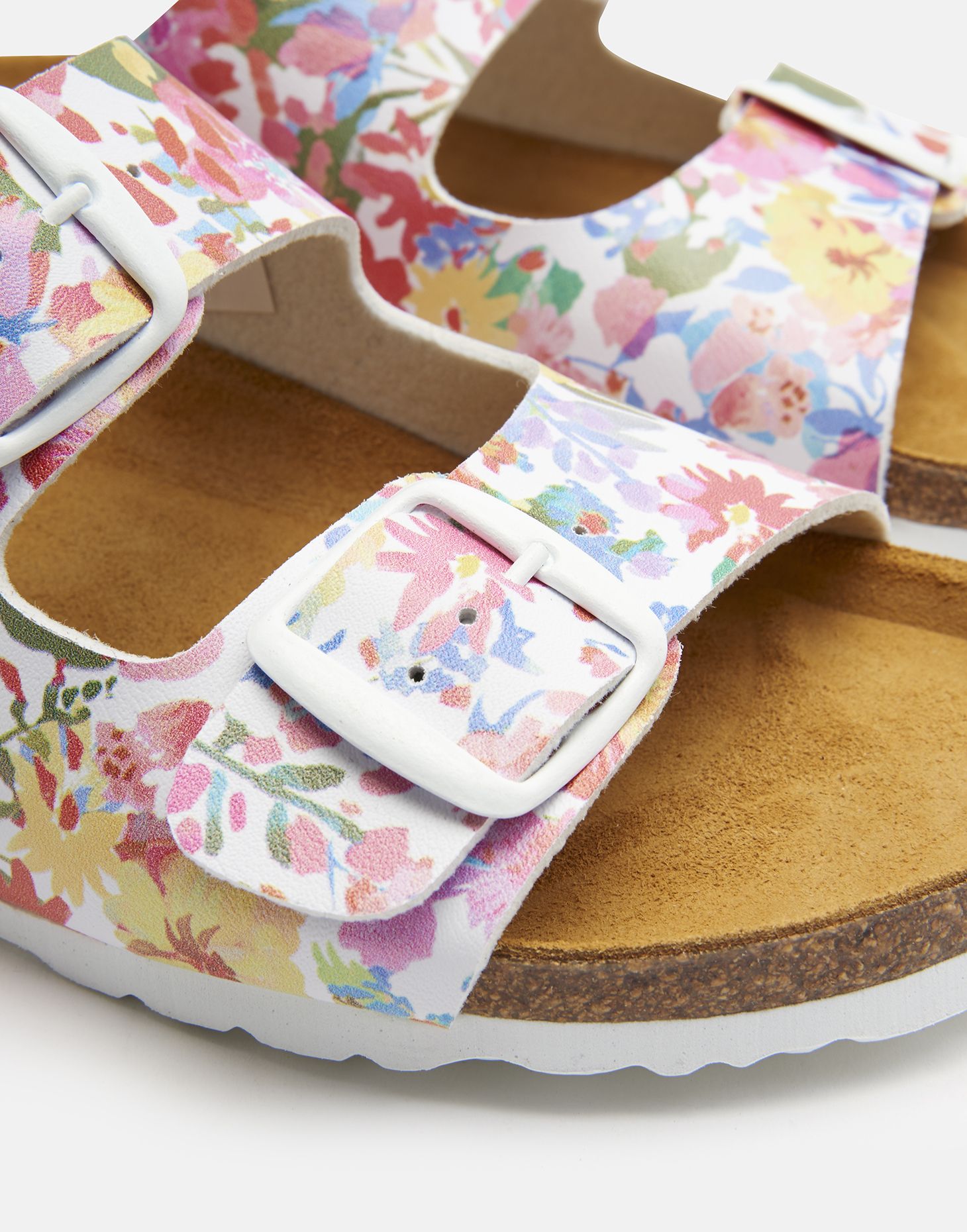 Penley Printed Slider Sandal - White Meadow