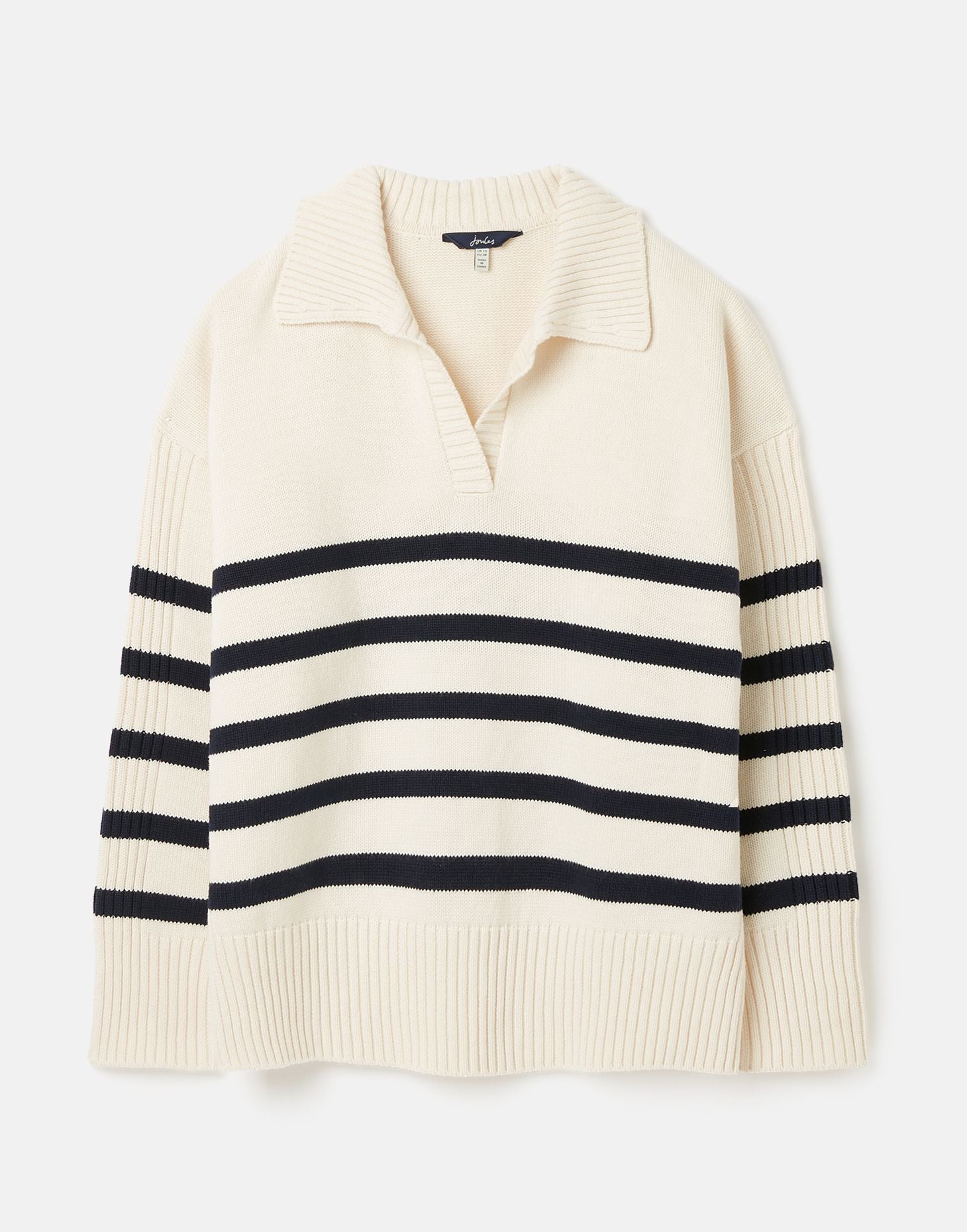 Emelia Collared Jumper - Navy Cream