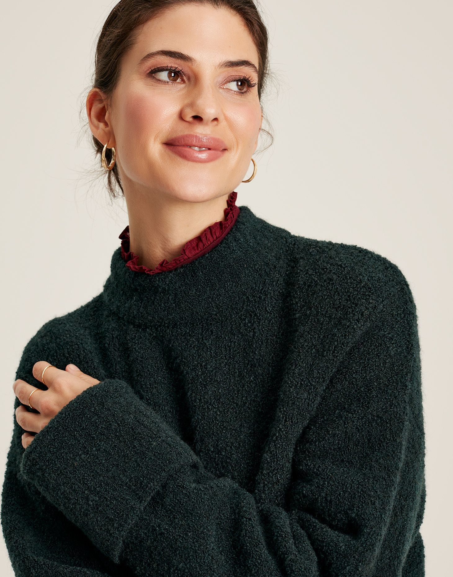 Bea Boucle Jumper - Green