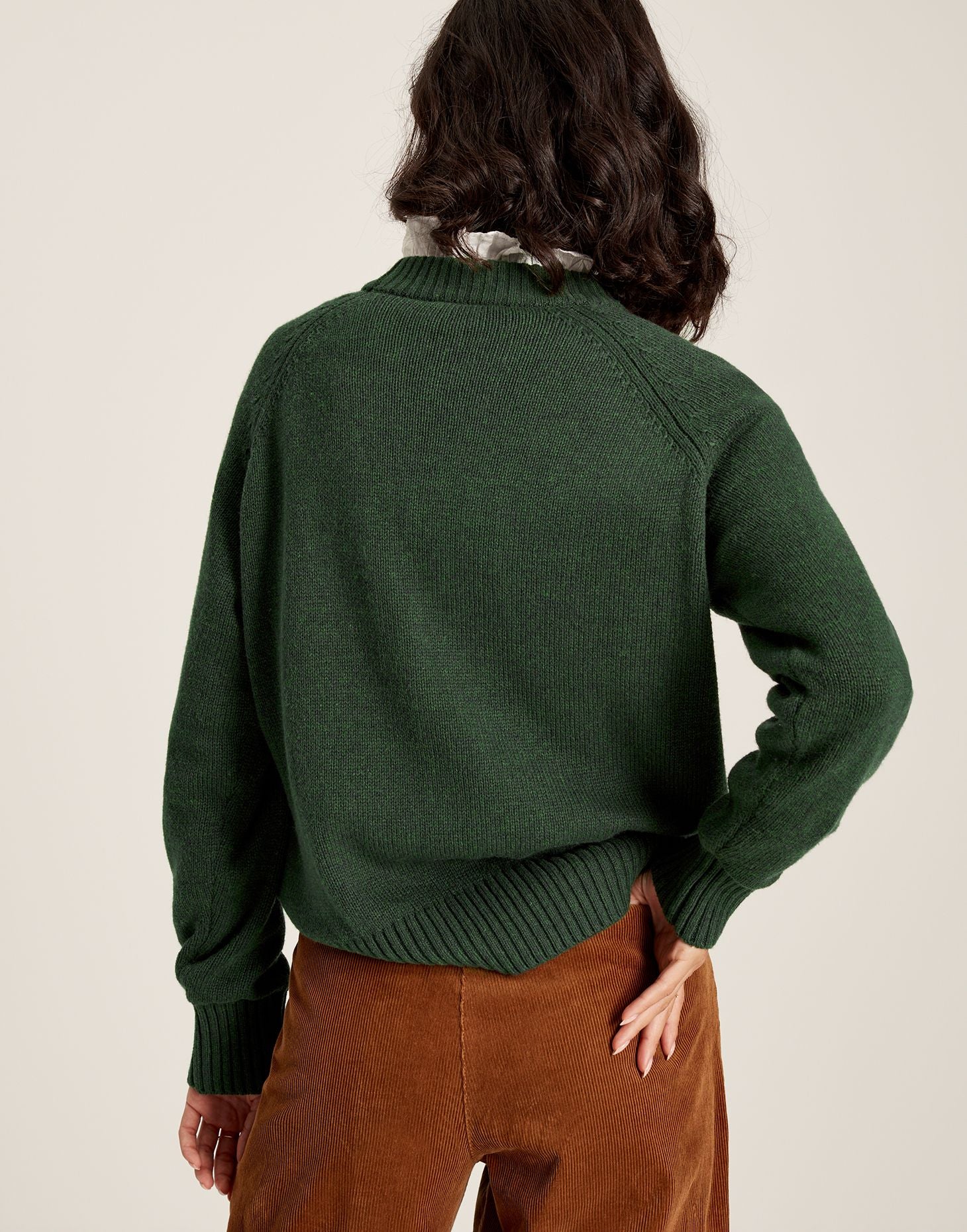 Margot Intarsia Jumper - Heritage Green
