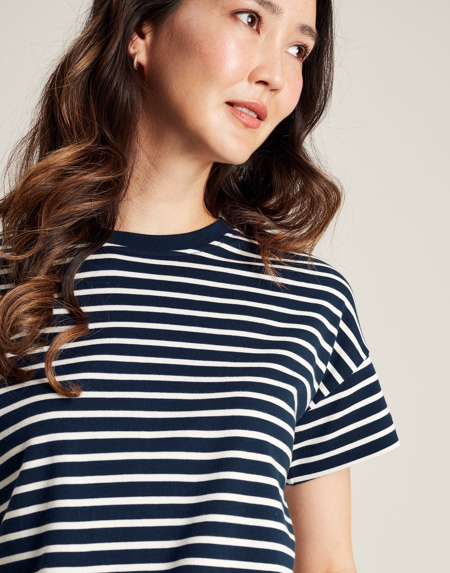 Macey Striped Short Sleeve T-Shirt - Navy Stripe