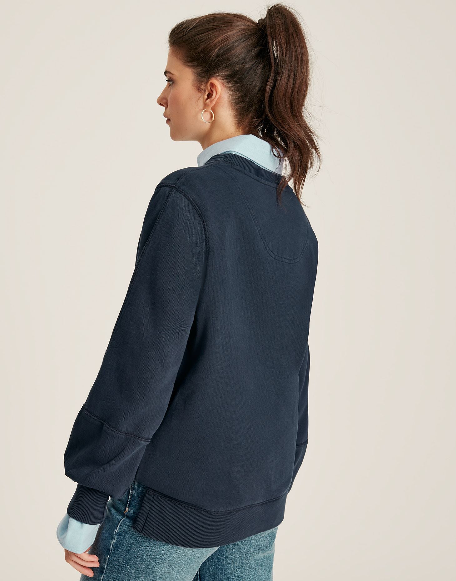 Amina Crew Neck Sweatshirt - French Navy