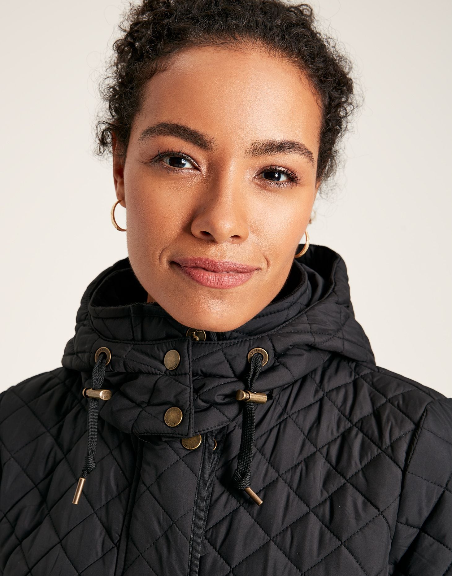 Chatsworth Showerproof Diamond Quilt Coat - Black