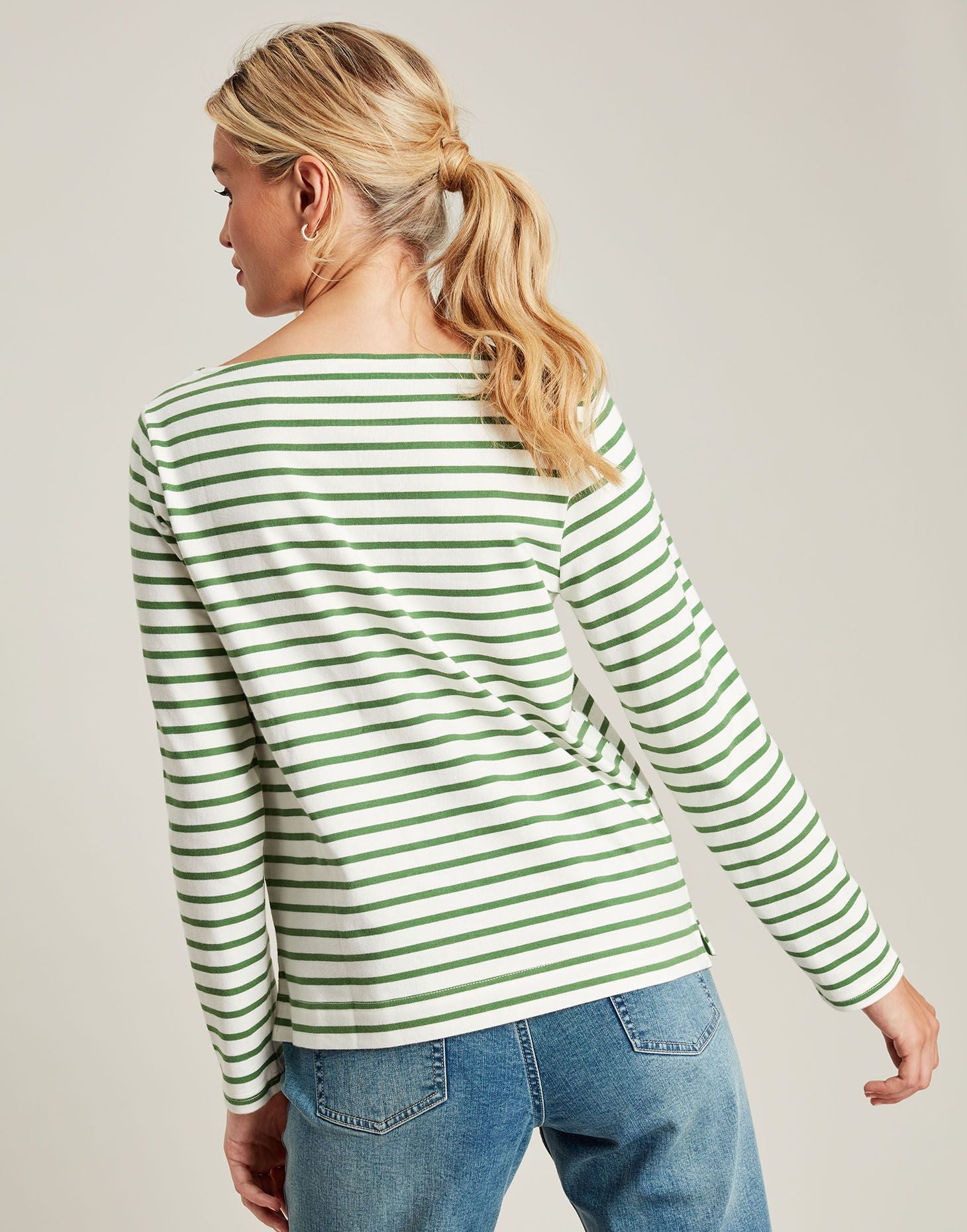 Harbour Long Sleeve Top - Green Stripe