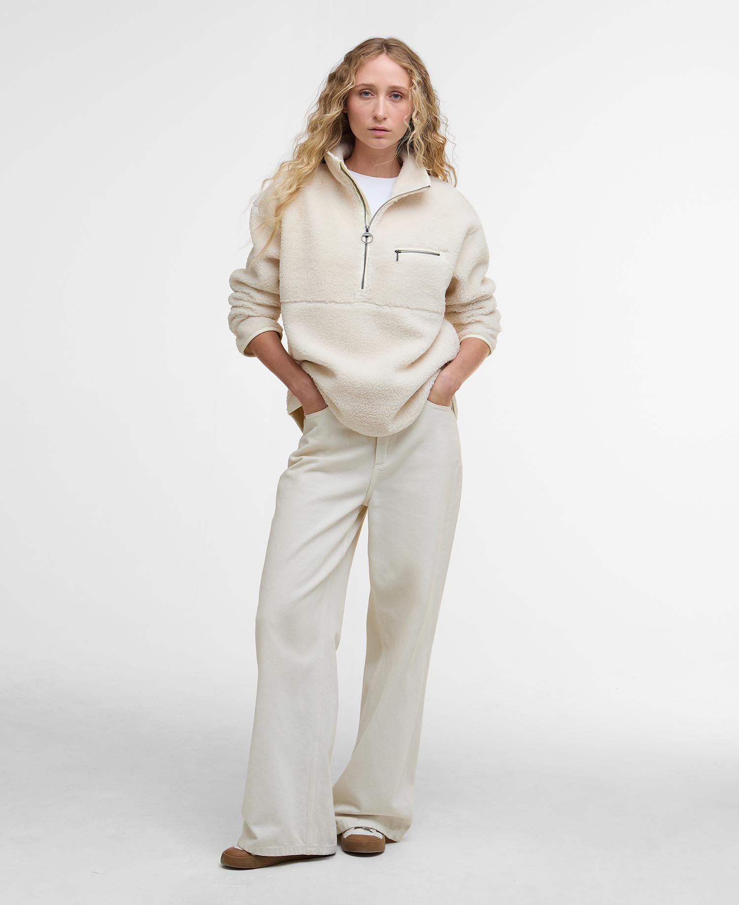 Mersea Half-Zip Fleece - Natural