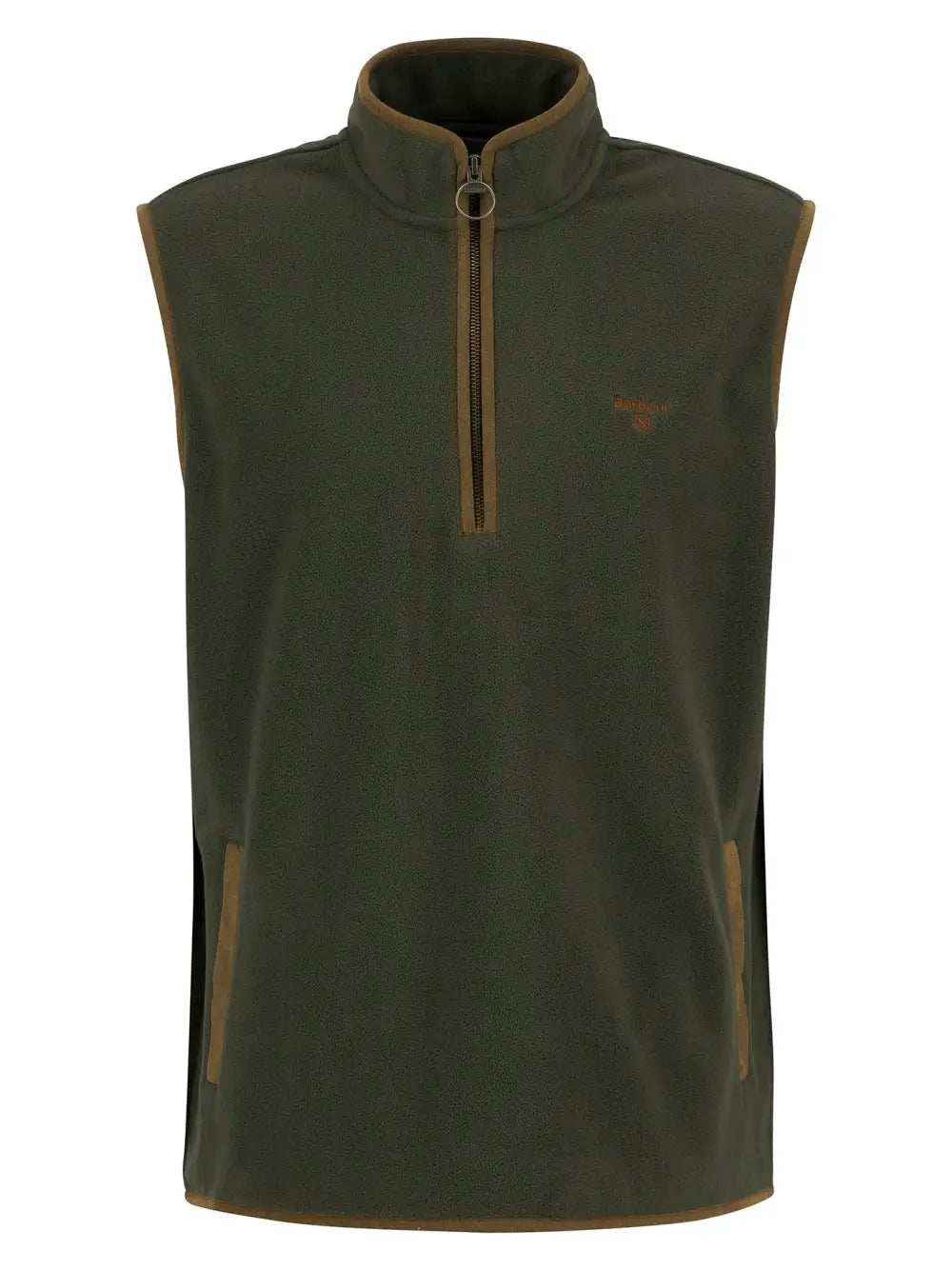 Harwood Half-Zip Fleeced Gilet - Olive