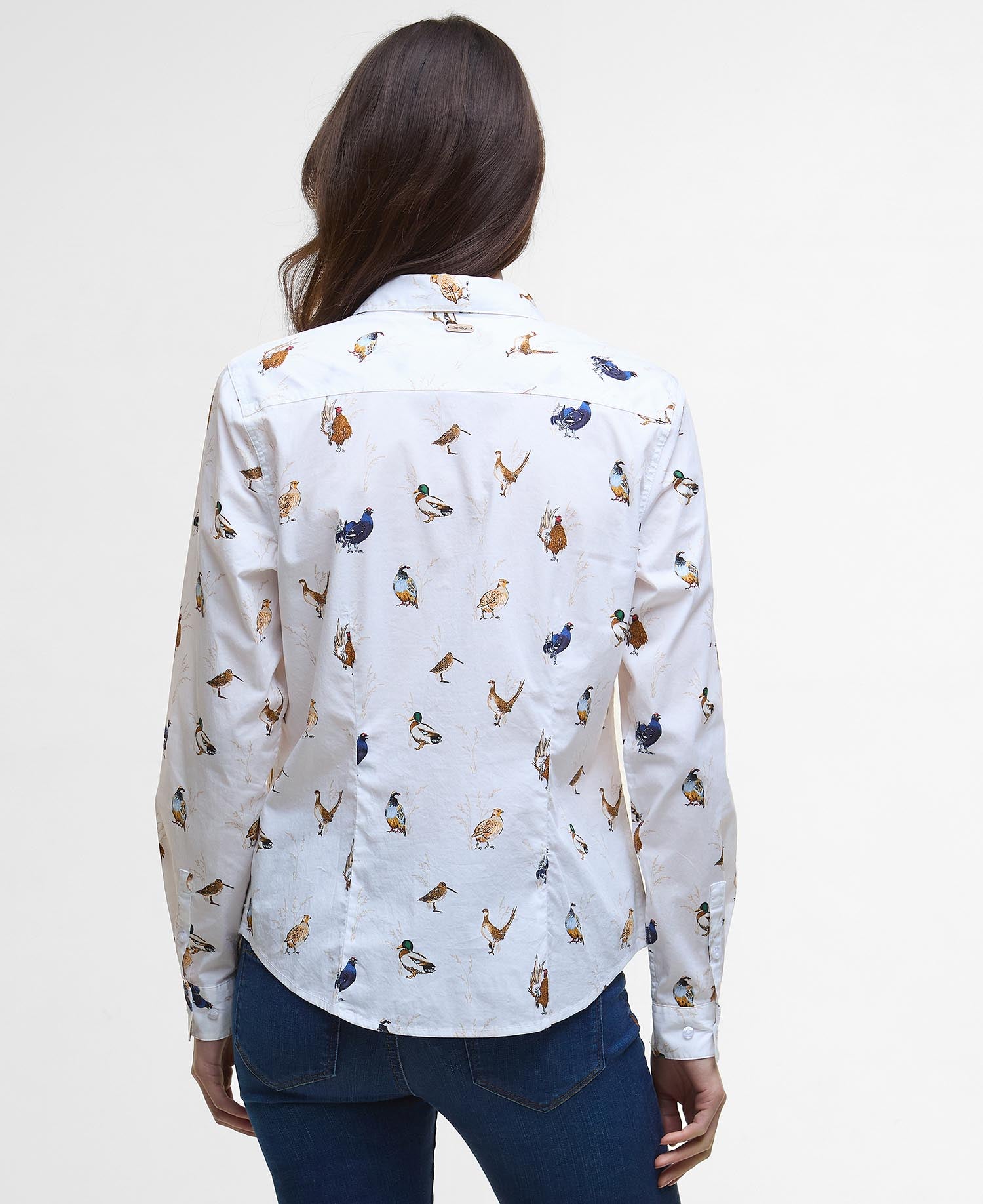 Brambles Tailored Long-Sleeved Shirt - Bird Print