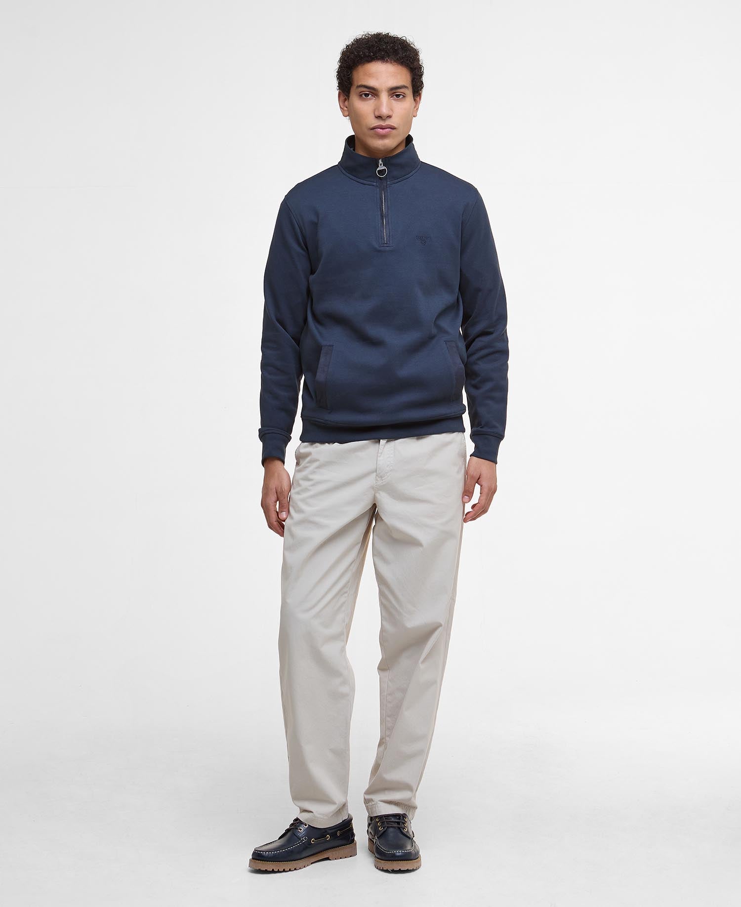 Lambeth Interlock Half-Zip Sweatshirt - Navy