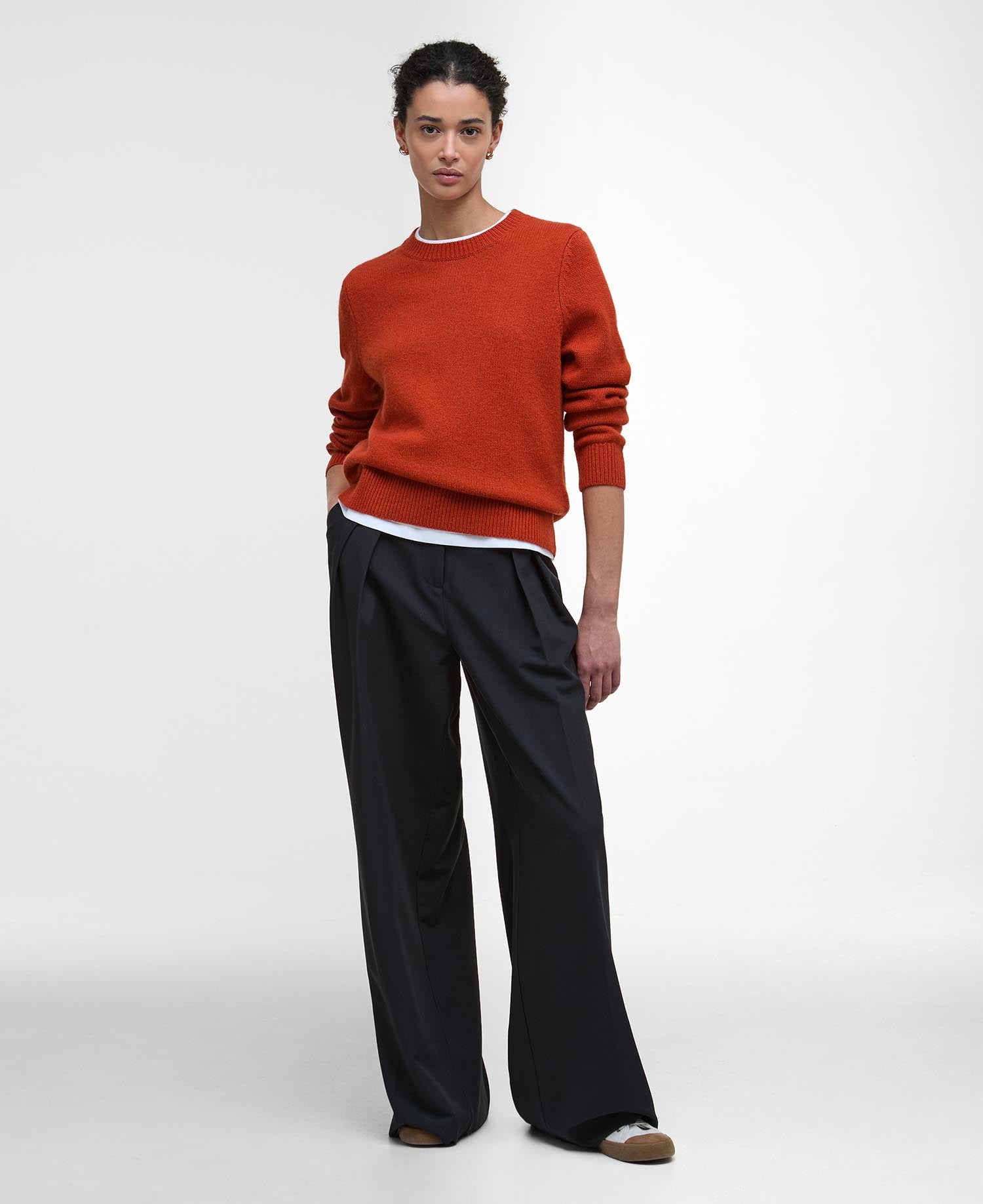 Woodhouse Crew Neck Jumper - Orange