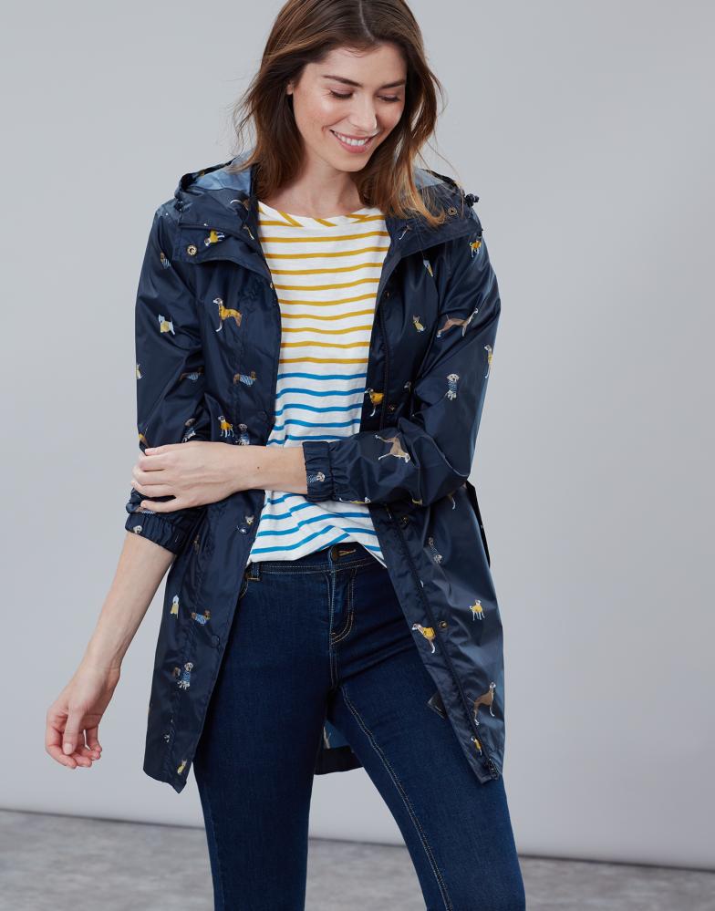 Women's Golightly Packable Waterproof Jacket - Navy Dogs