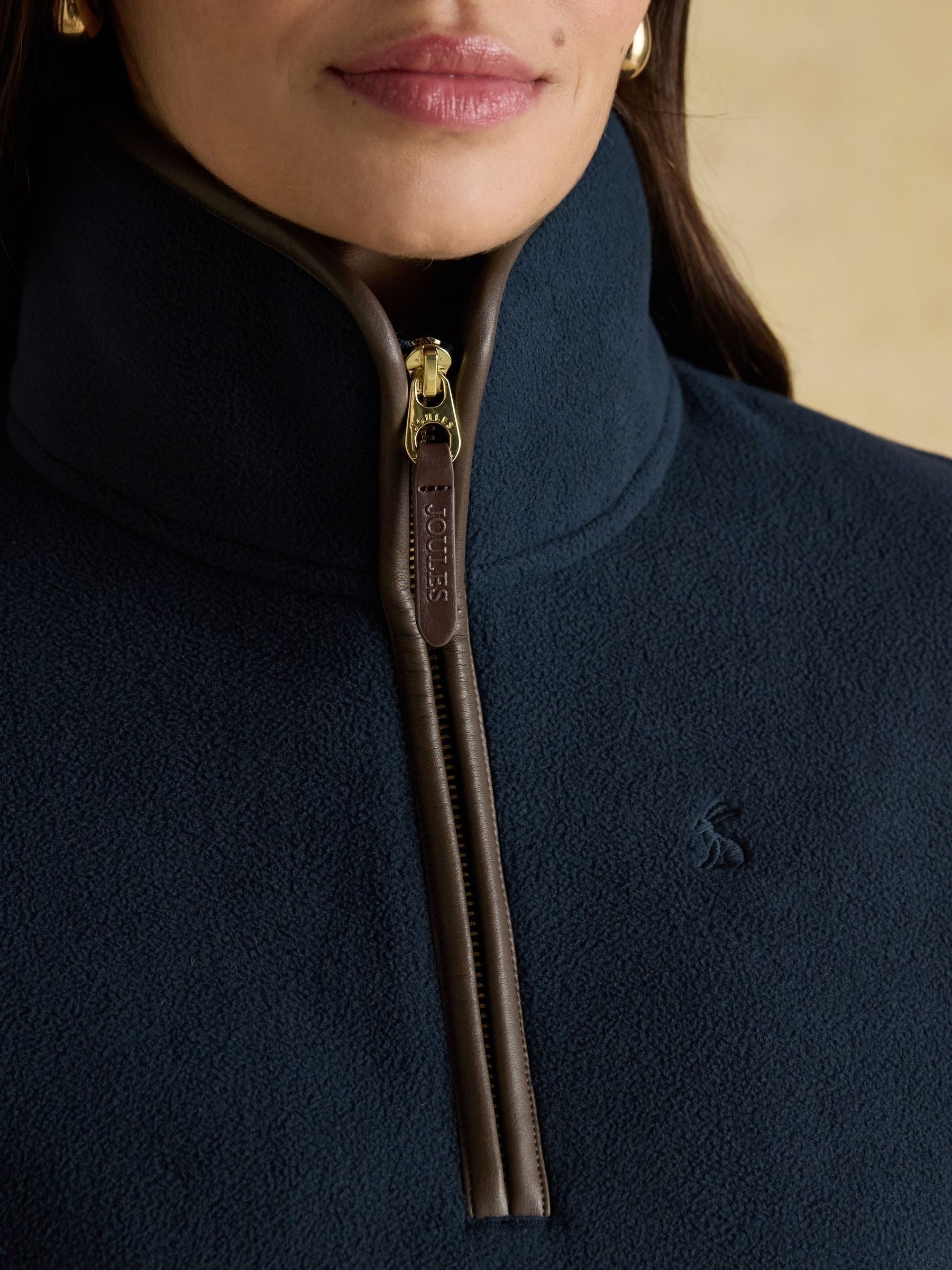 Heritage Navy Quarter Zip Fleece