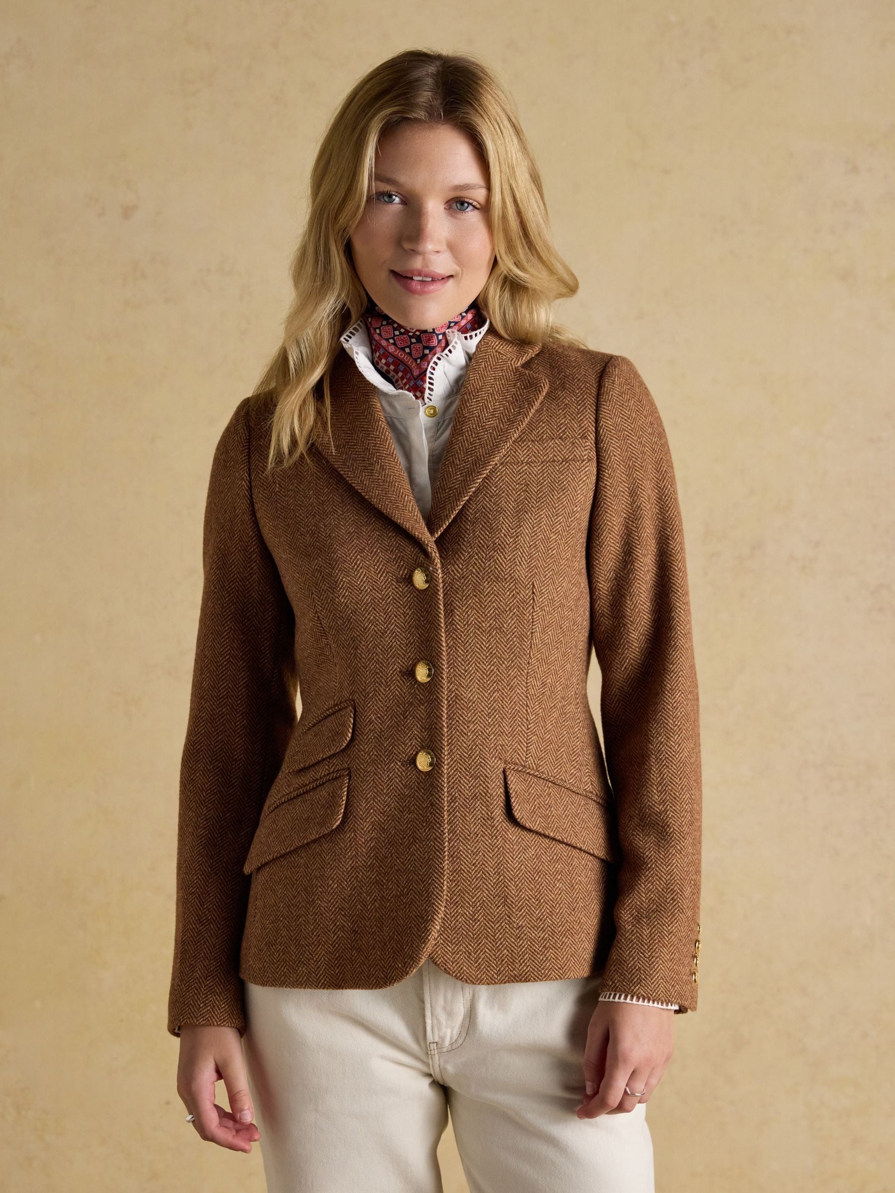 Canterly Brown Herringbone Tweed Hacking Jacket
