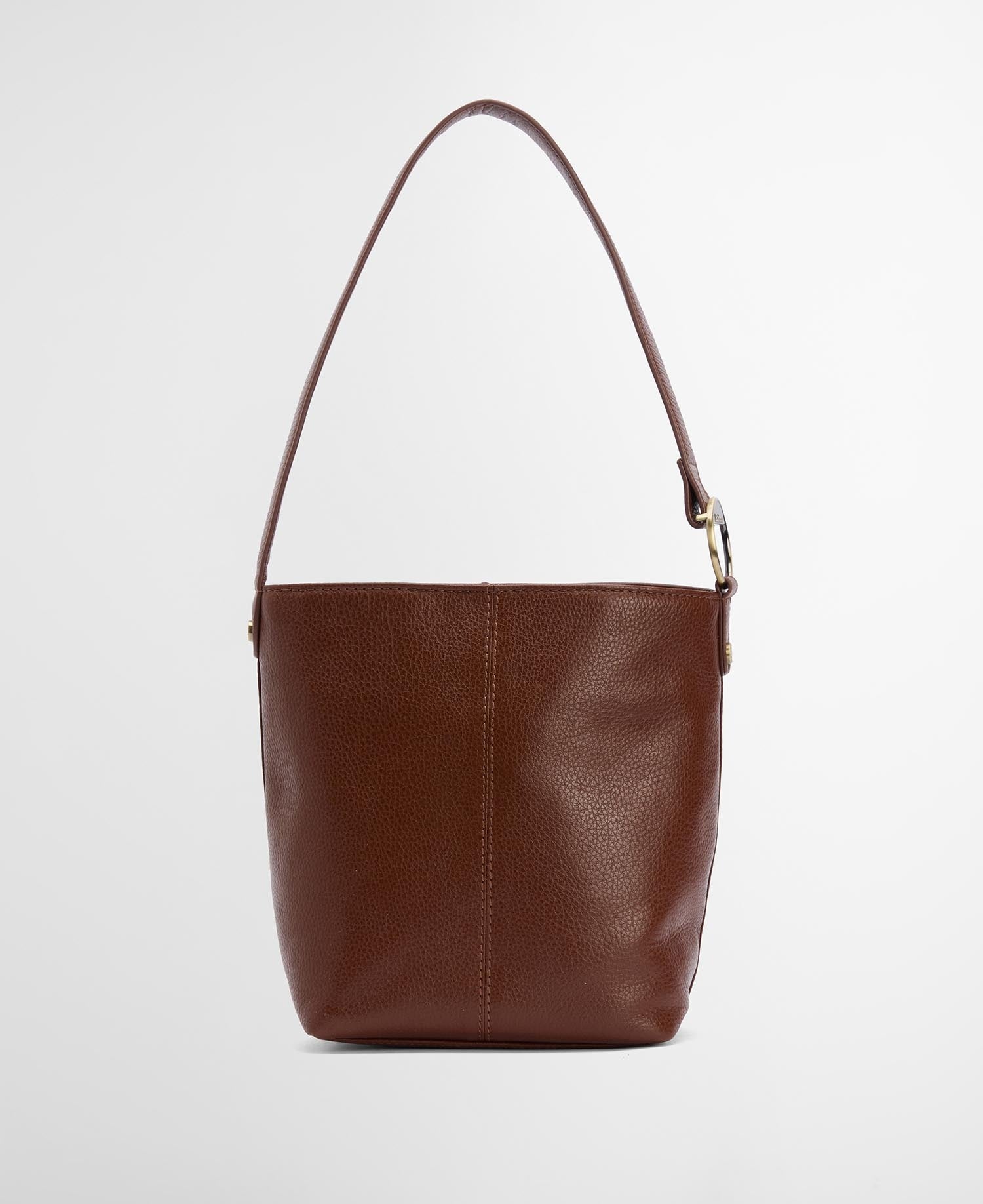 Cedar Leather Bucket Bag - Brown