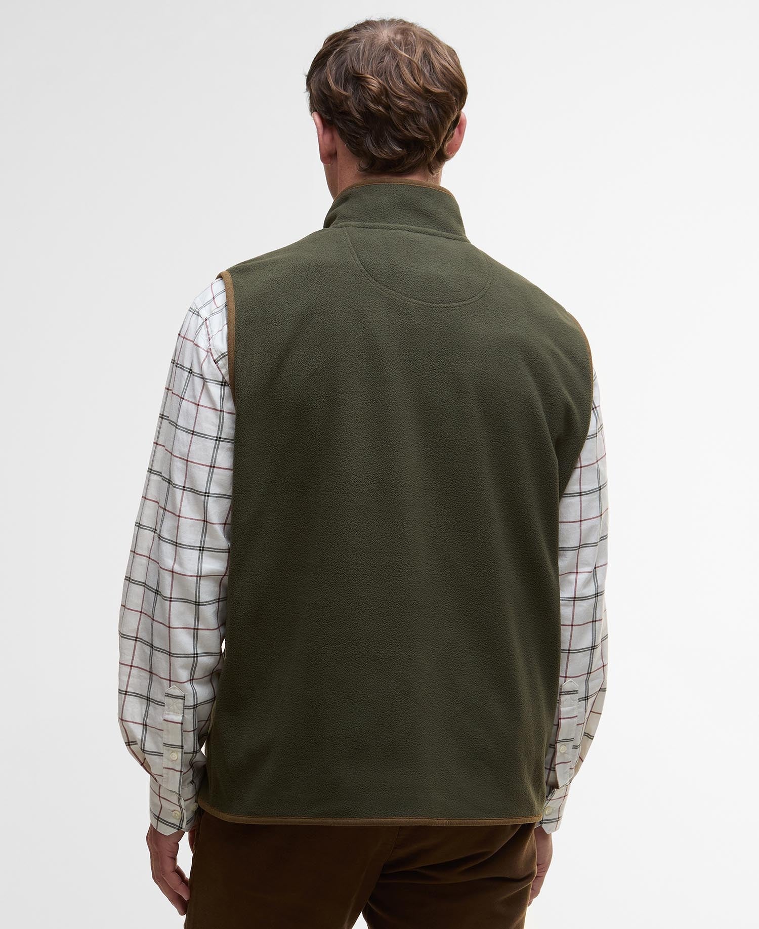 Harwood Half-Zip Fleeced Gilet - Olive