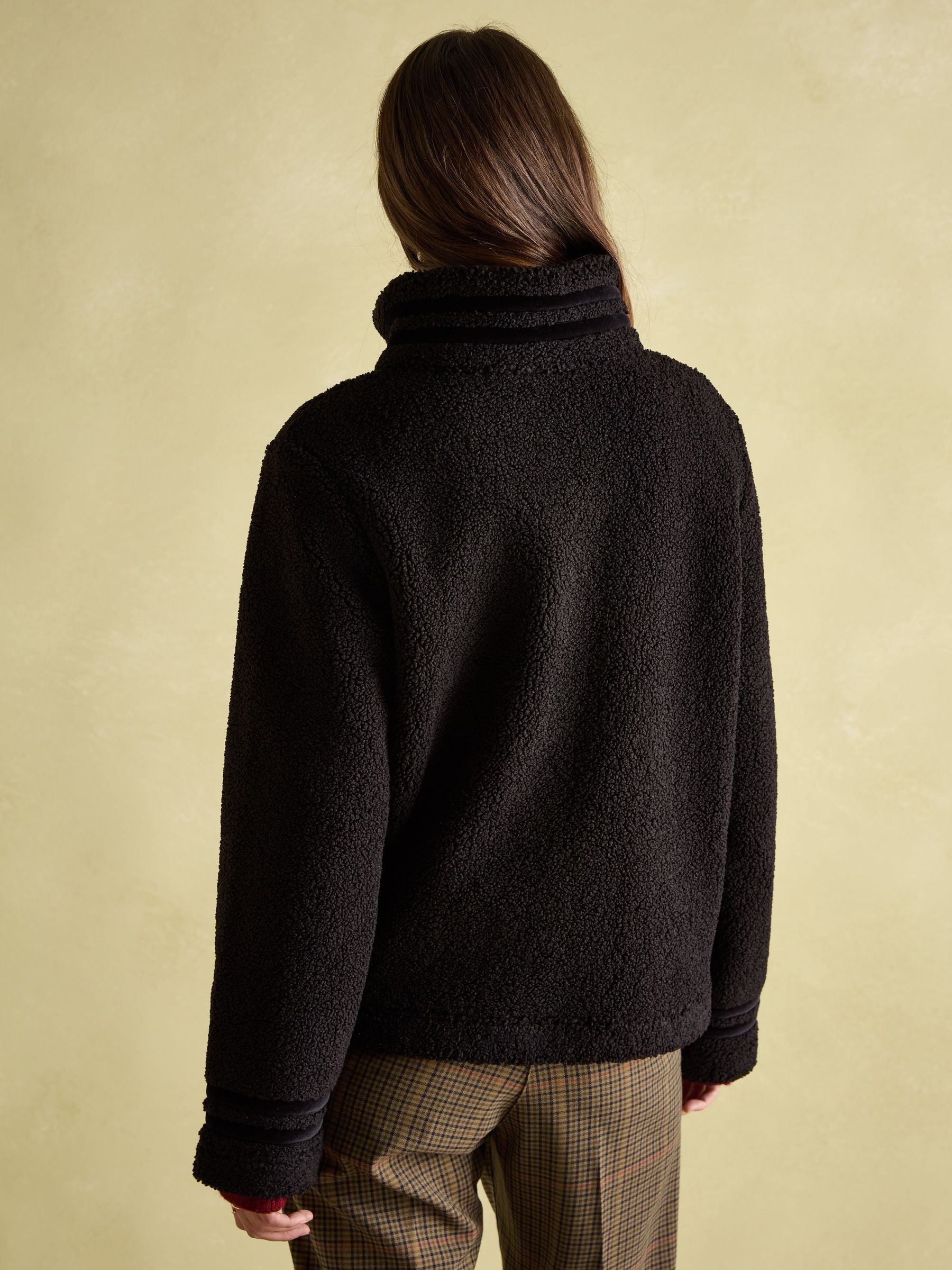 Fleur Black Fleece Jacket