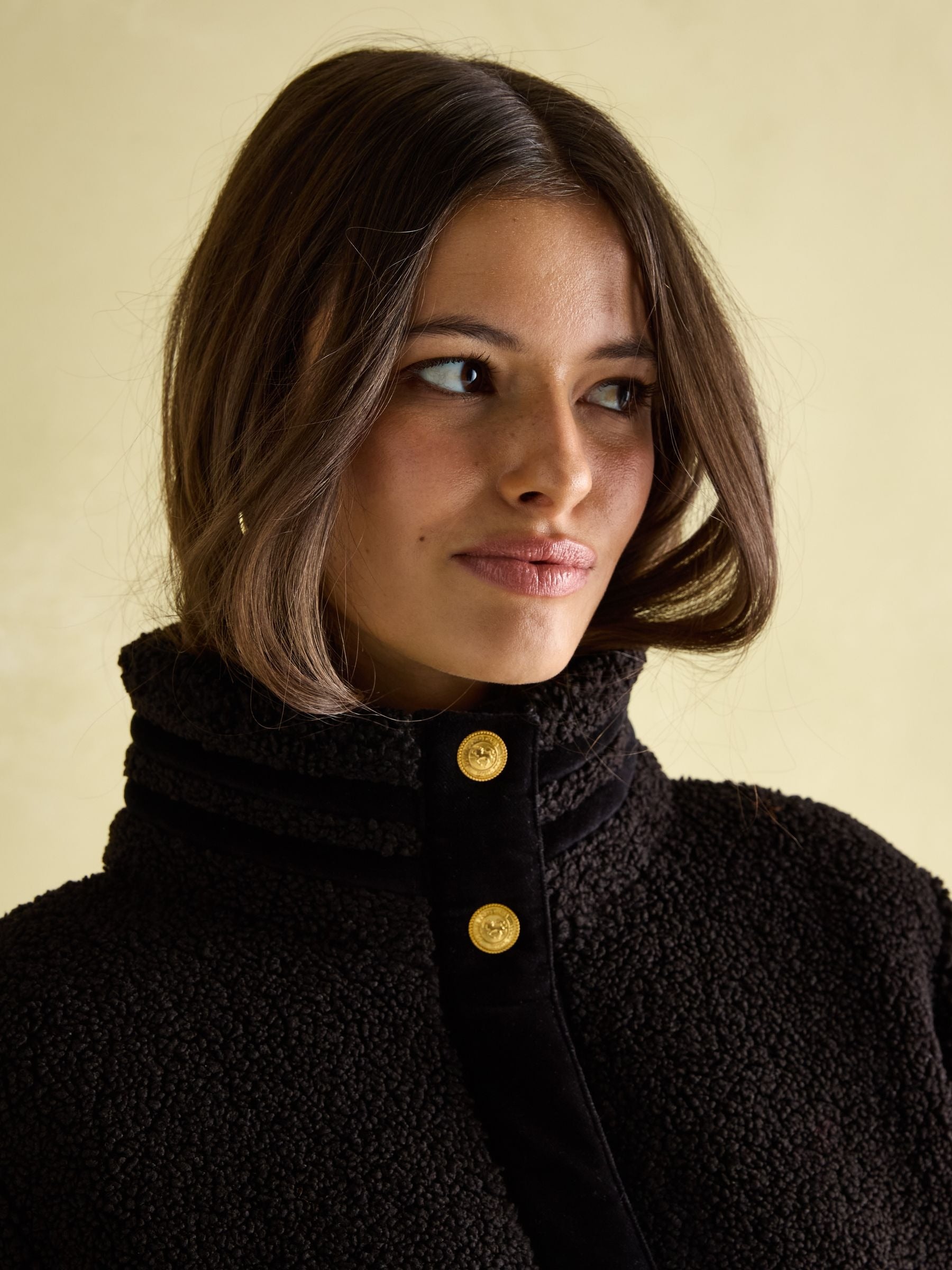Fleur Black Fleece Jacket