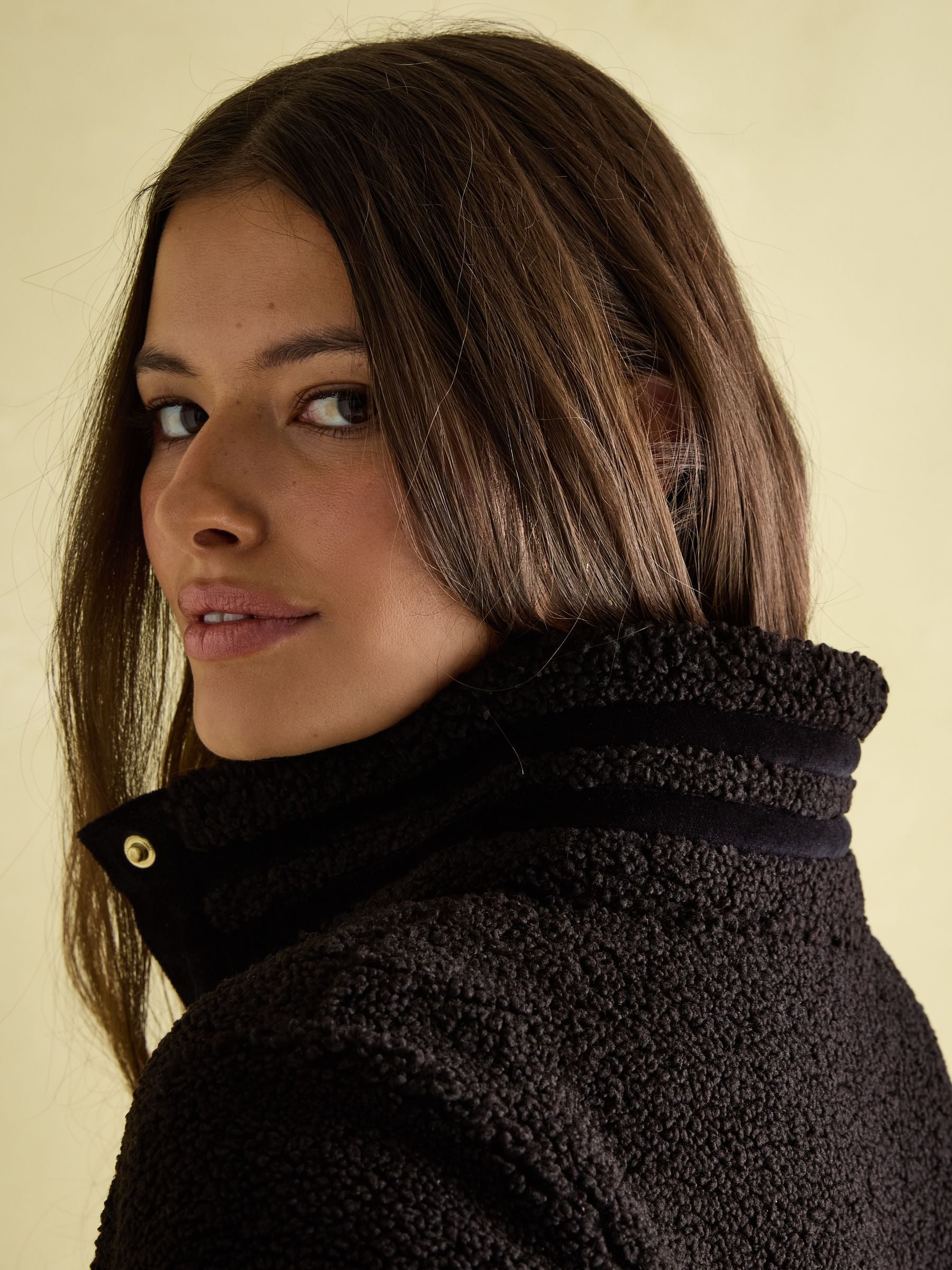 Fleur Black Fleece Jacket