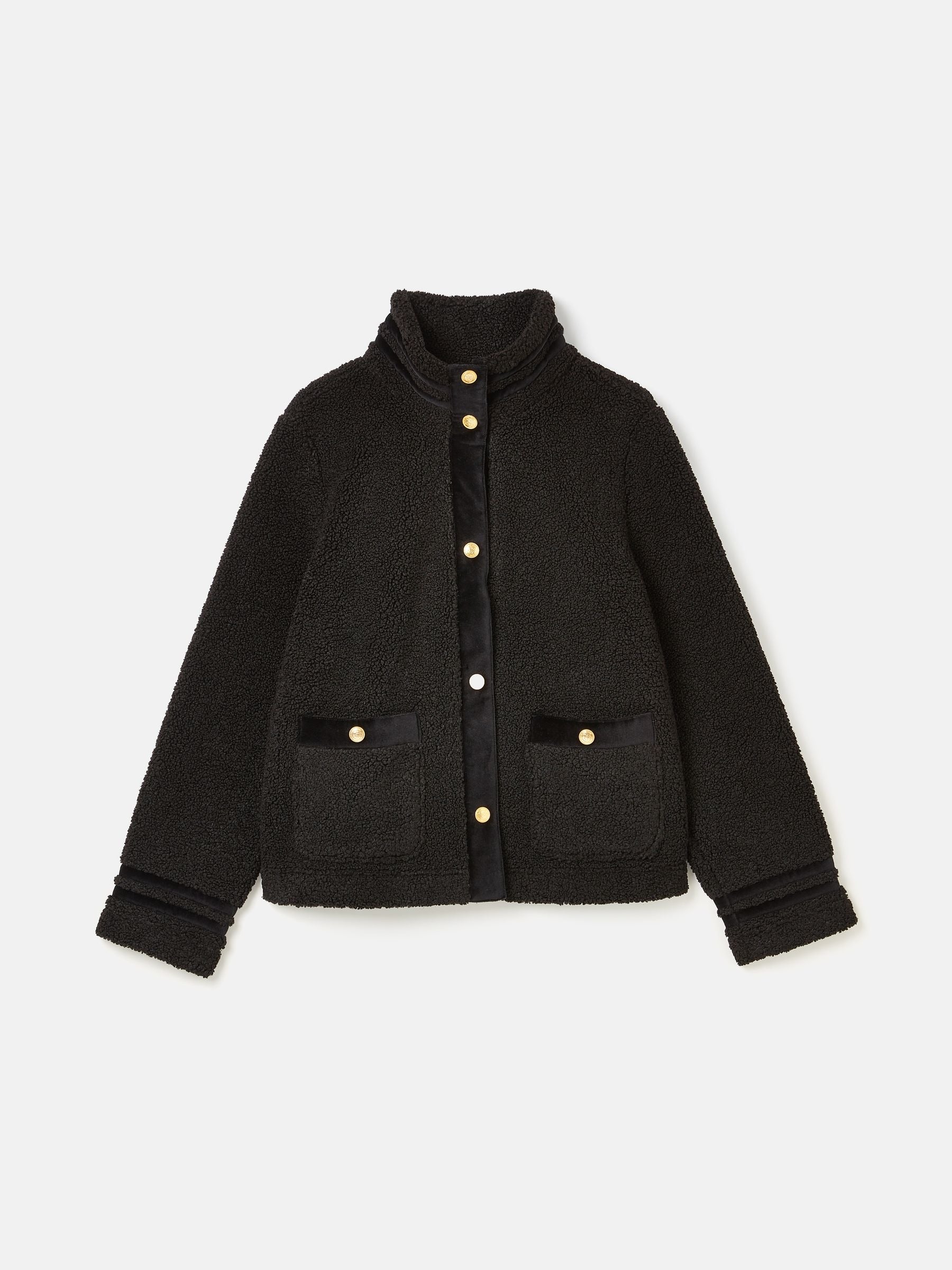 Fleur Black Fleece Jacket