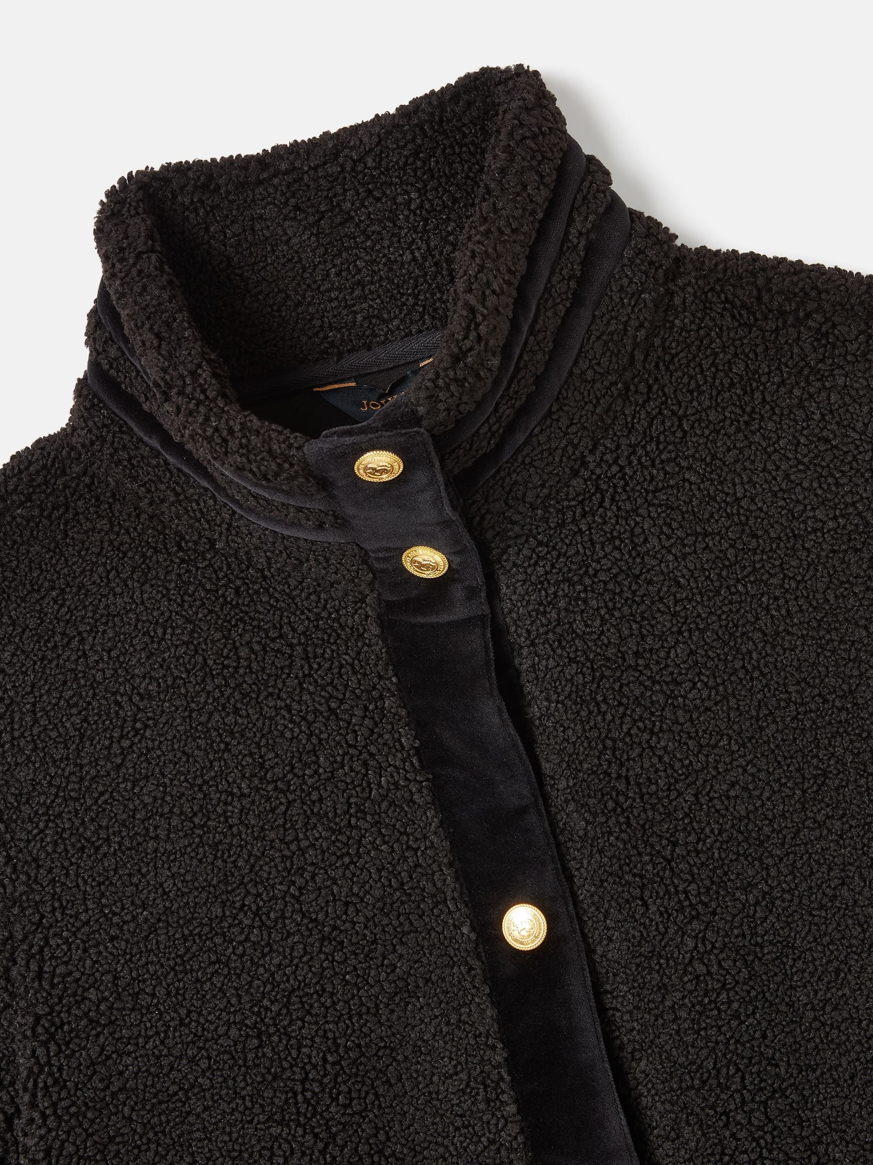 Fleur Black Fleece Jacket