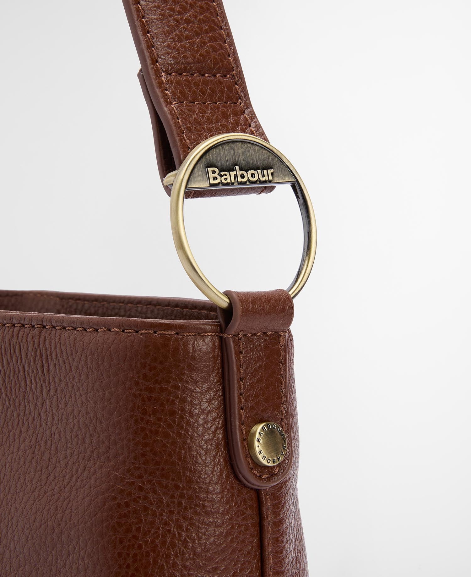 Cedar Leather Bucket Bag - Brown