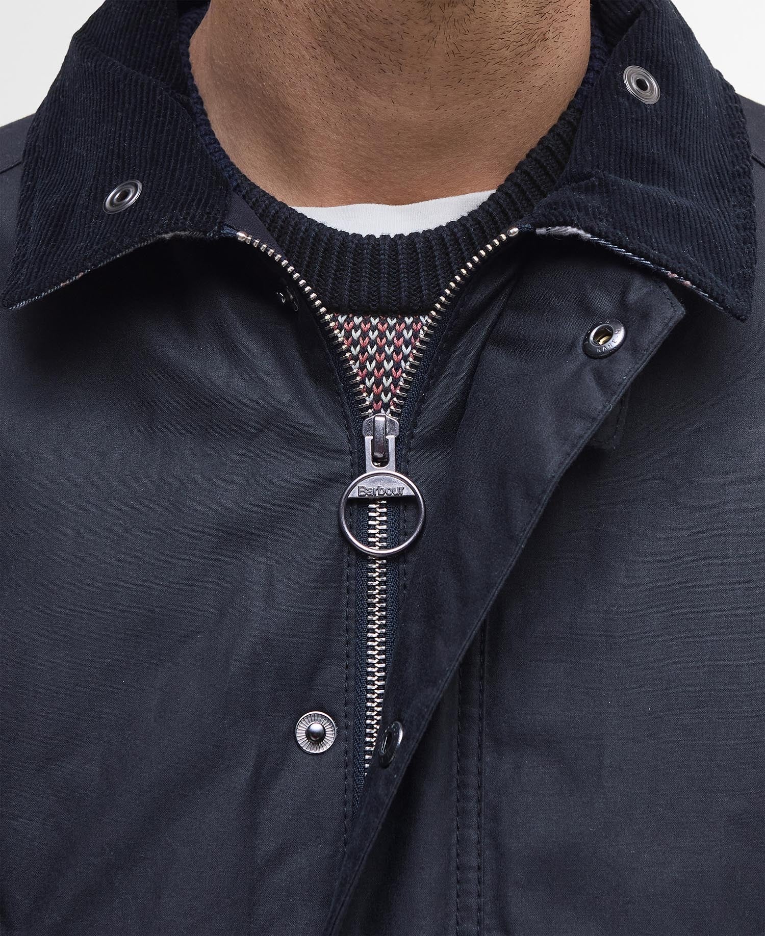 Ambleside Waxed Jacket - Navy/Tartan