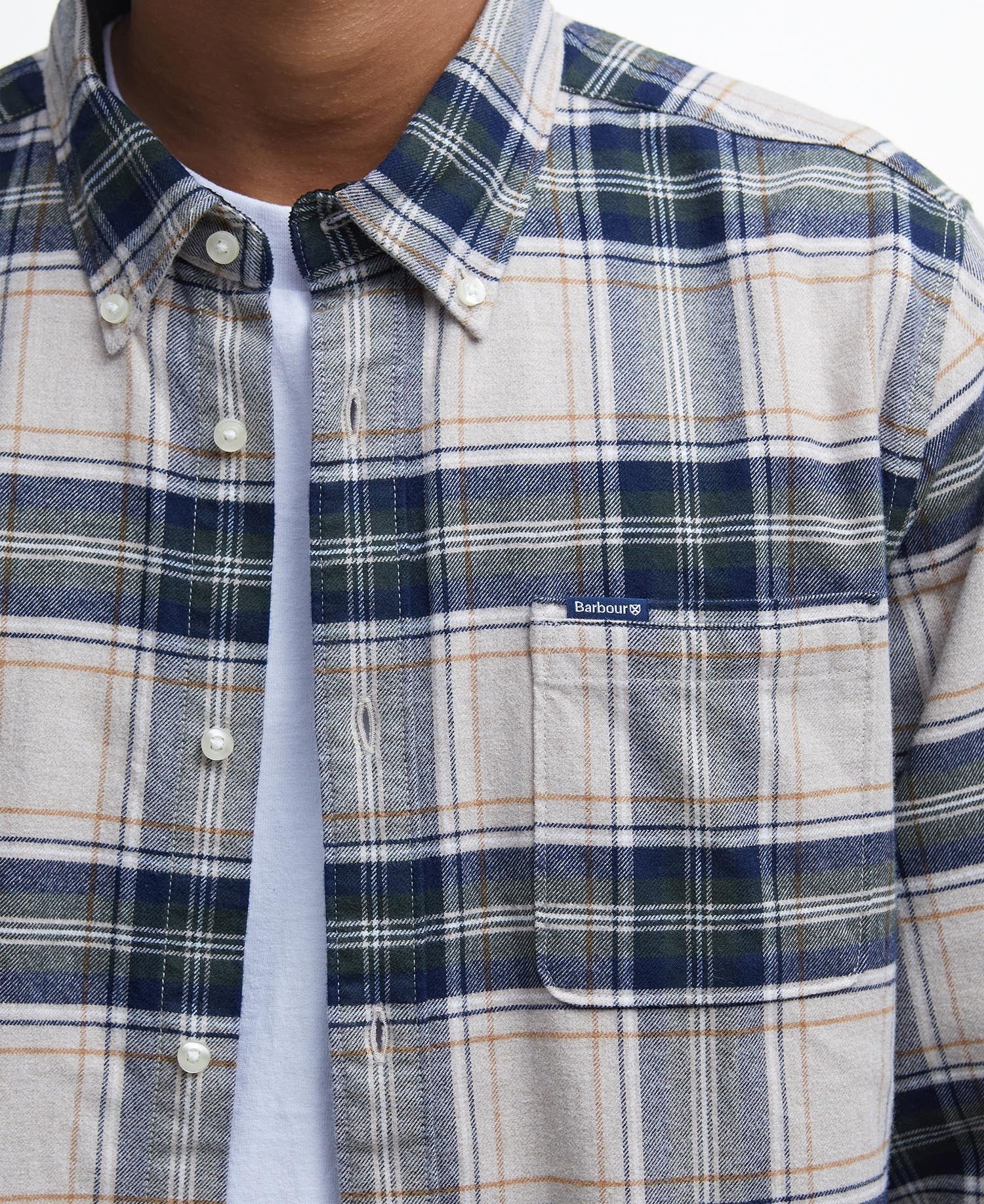 Betsom Tailored Long-Sleeved Shirt - Stone Marl