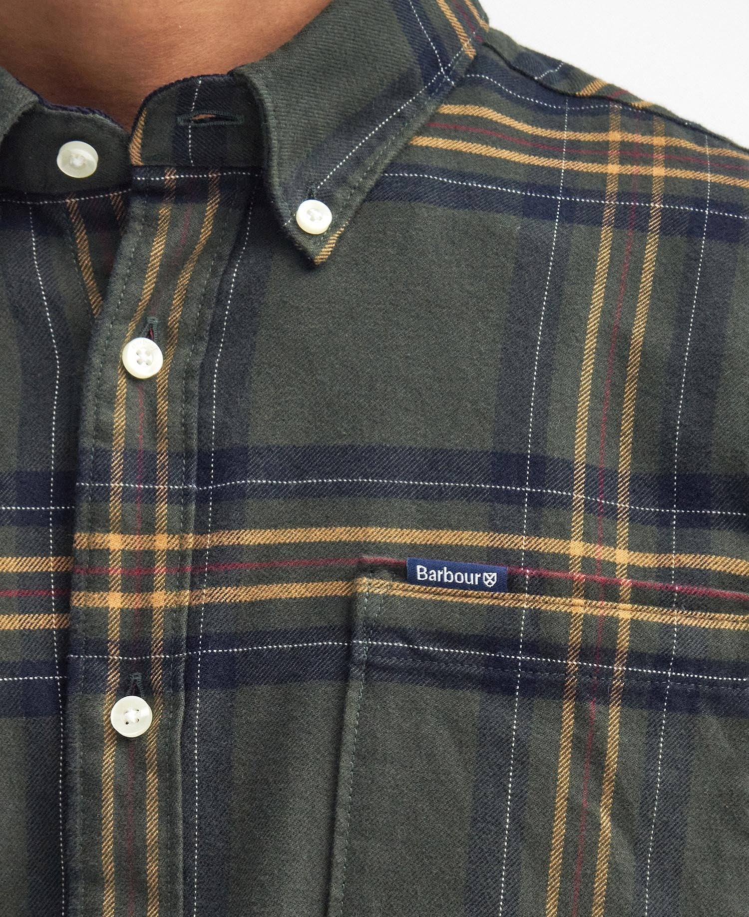 Portdown Tailored Long-Sleeved Shirt - Olive