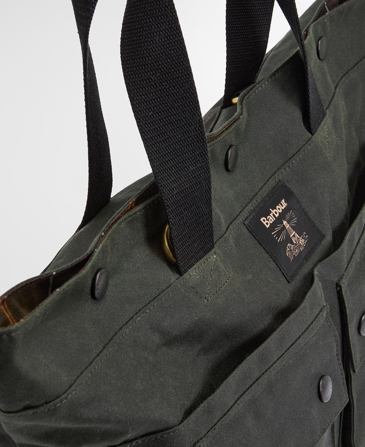Field Waxed Tote Bag - Sage/Classic