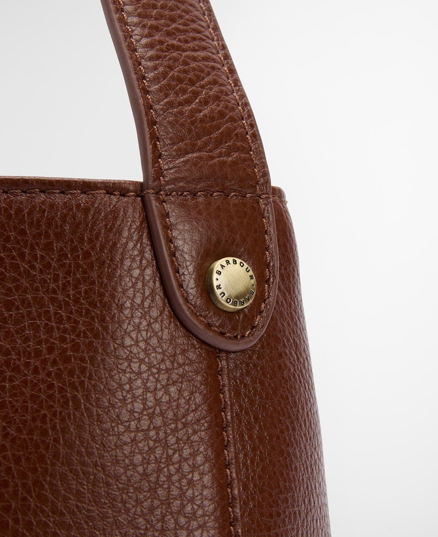 Cedar Leather Bucket Bag - Brown