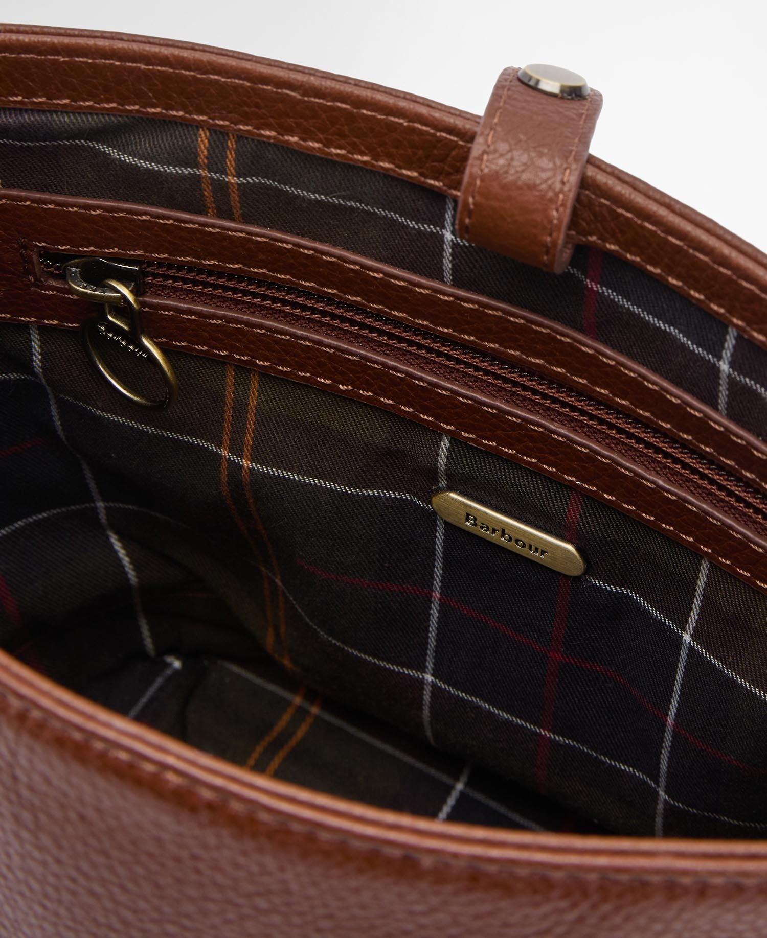 Cedar Leather Bucket Bag - Brown