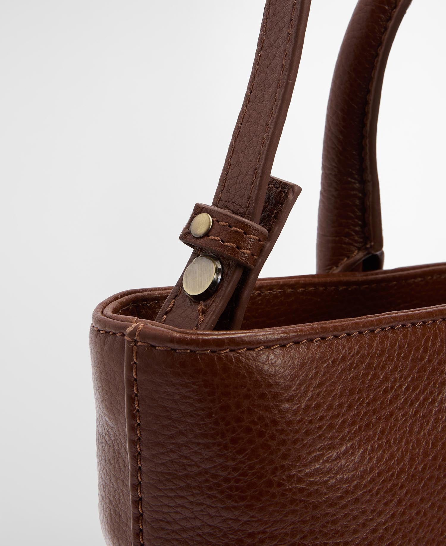 Birch Leather Tote Bag - Brown