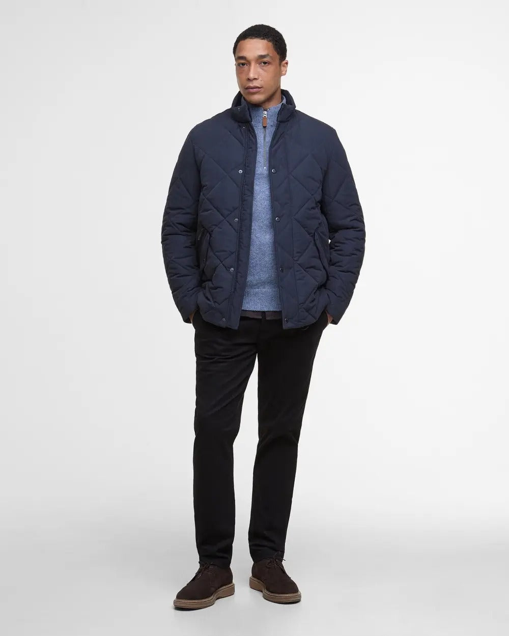 Winter Chelsea Quilted Jacket - Dark Navy/Midnight Oak