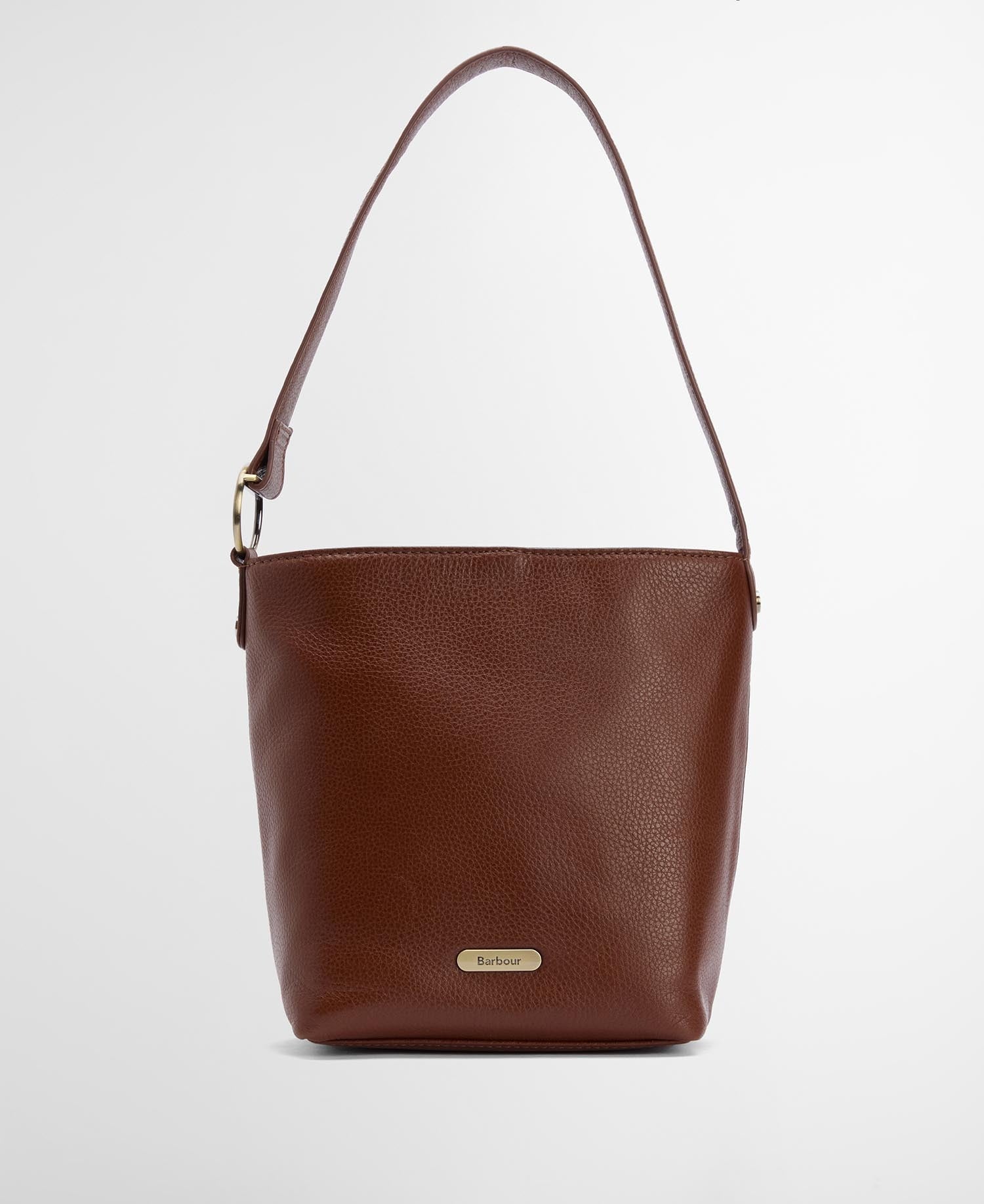 Cedar Leather Bucket Bag - Brown