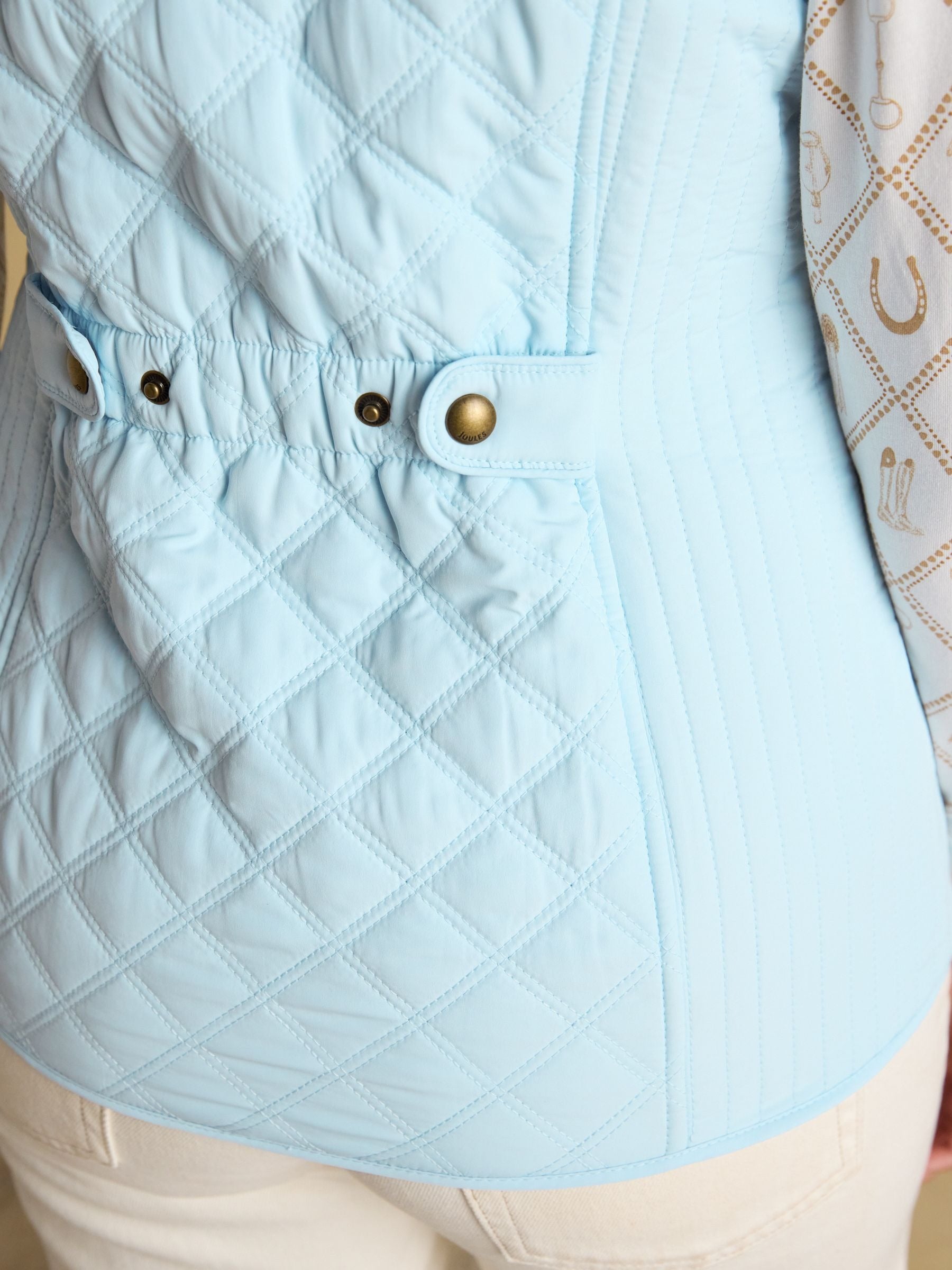Minx Blue Showerproof Diamond Quilted Gilet