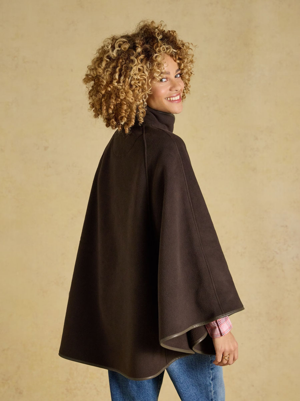 Heritage Chocolate Brown Longline Polar Fleece Cape