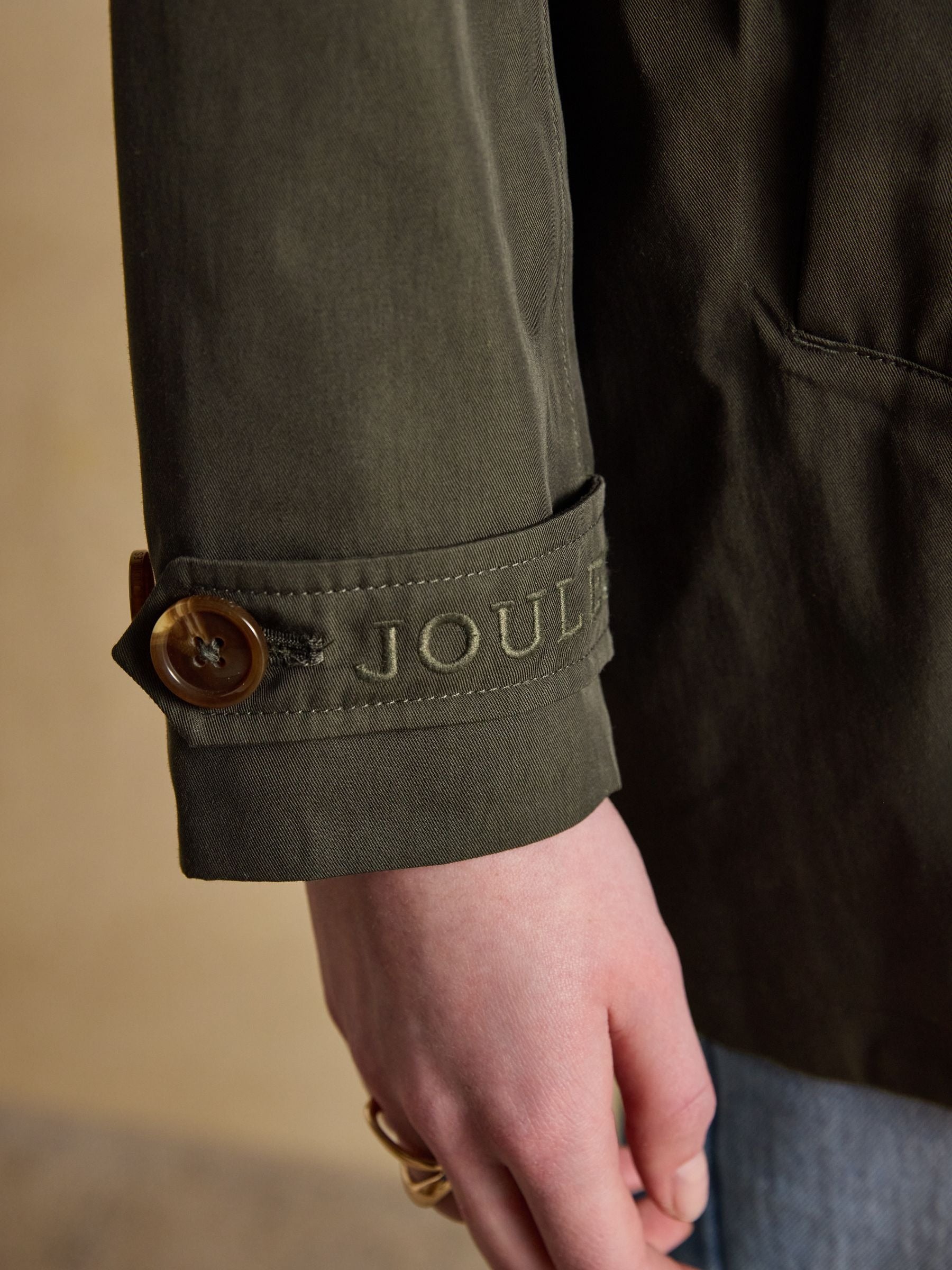 Rainmore Khaki Green Button Through Waterproof Raincoat
